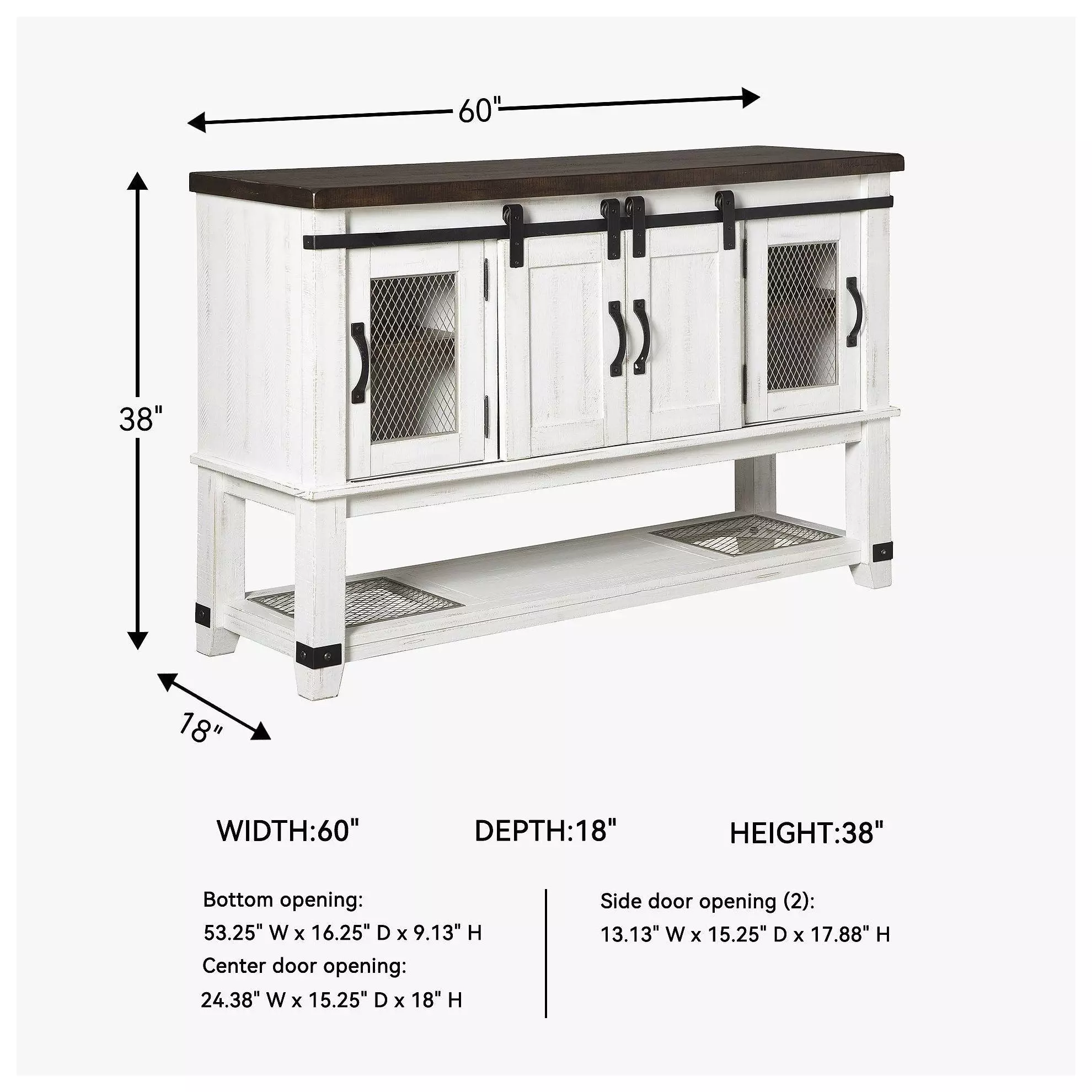 Valebeck White and Brown Server