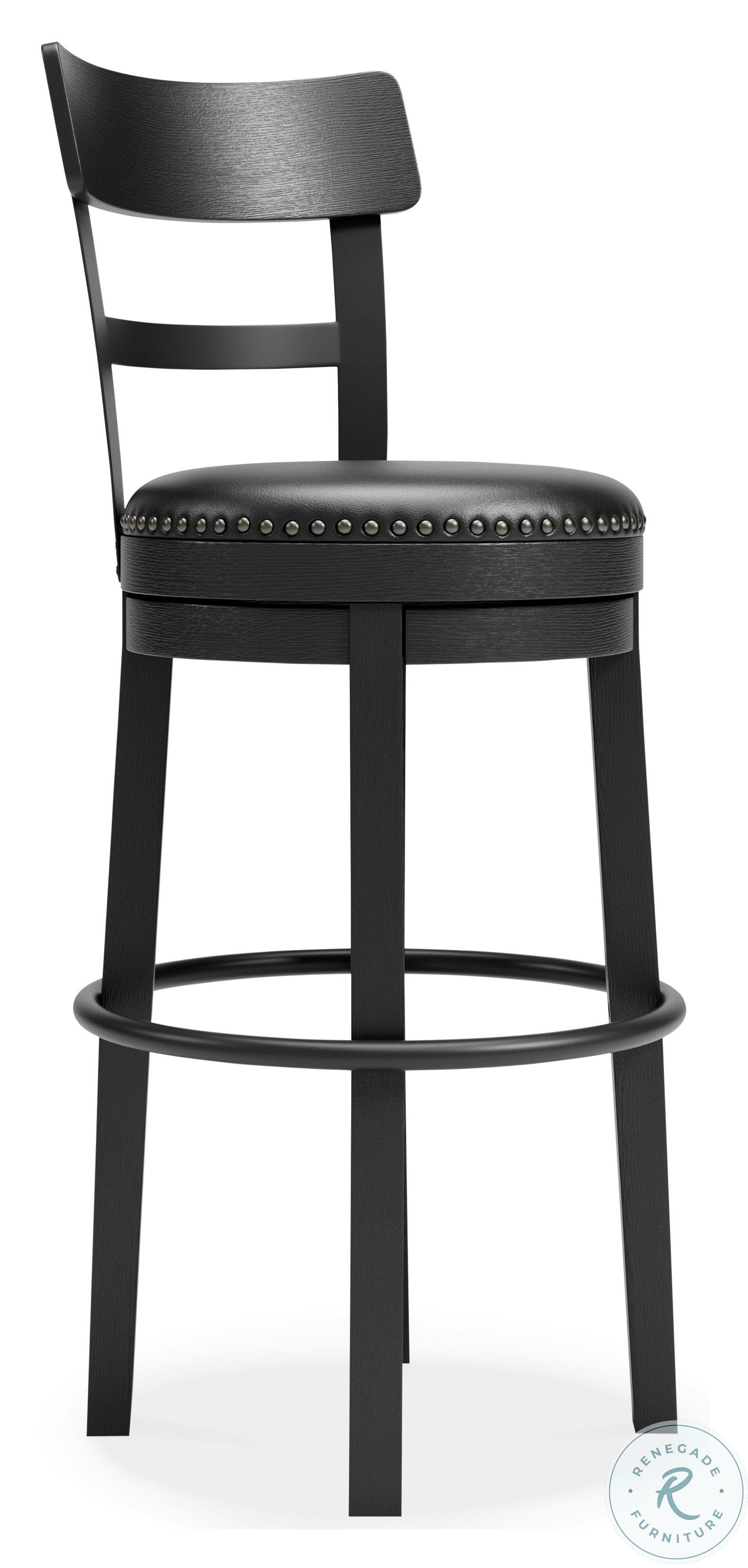 valebeck counter stools on Valebeck Black Upholstered Swivel Bar Stool From Ashley Coleman Furniture