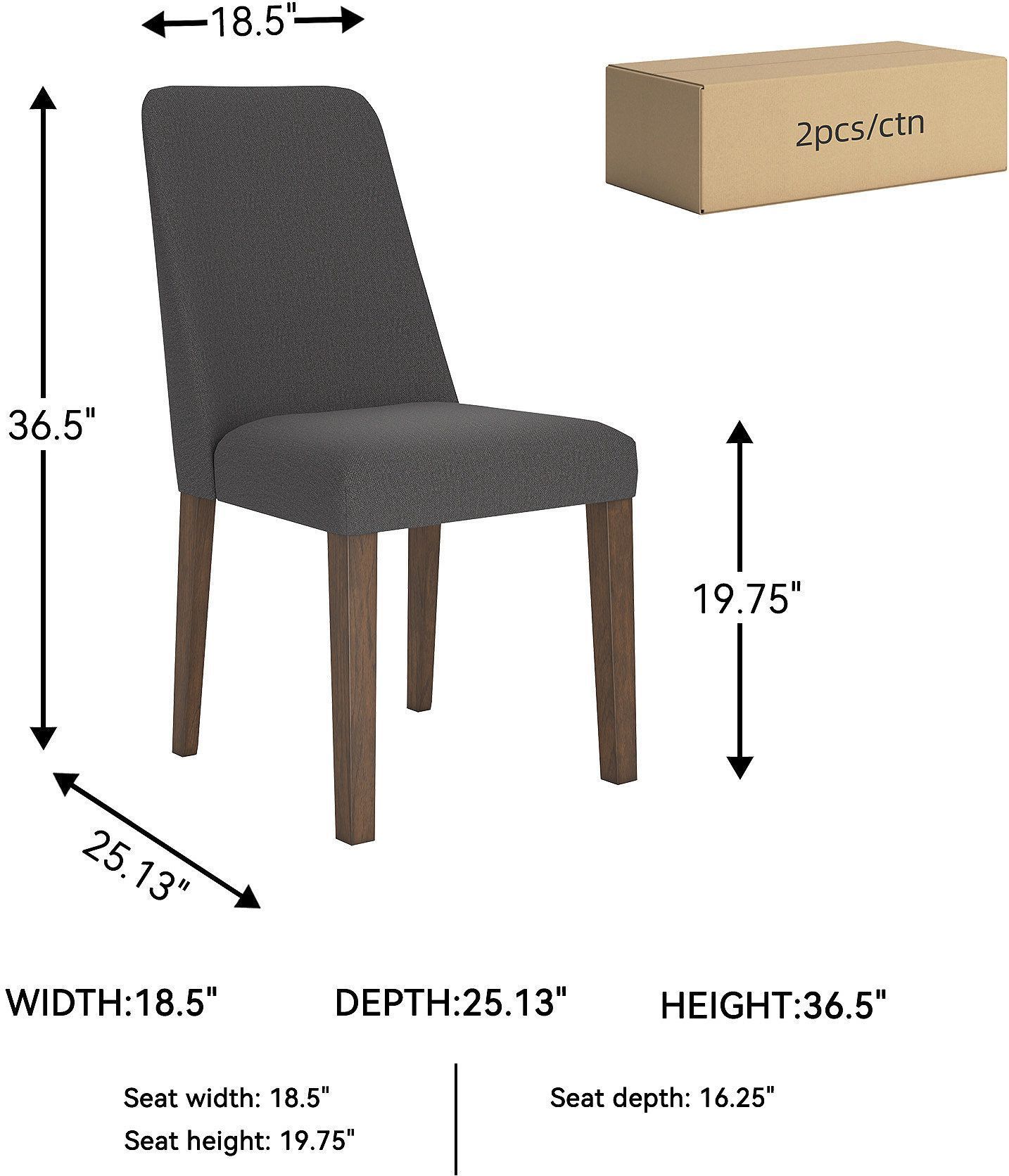 Lyncott Charcoal Dining Chair Set of 2