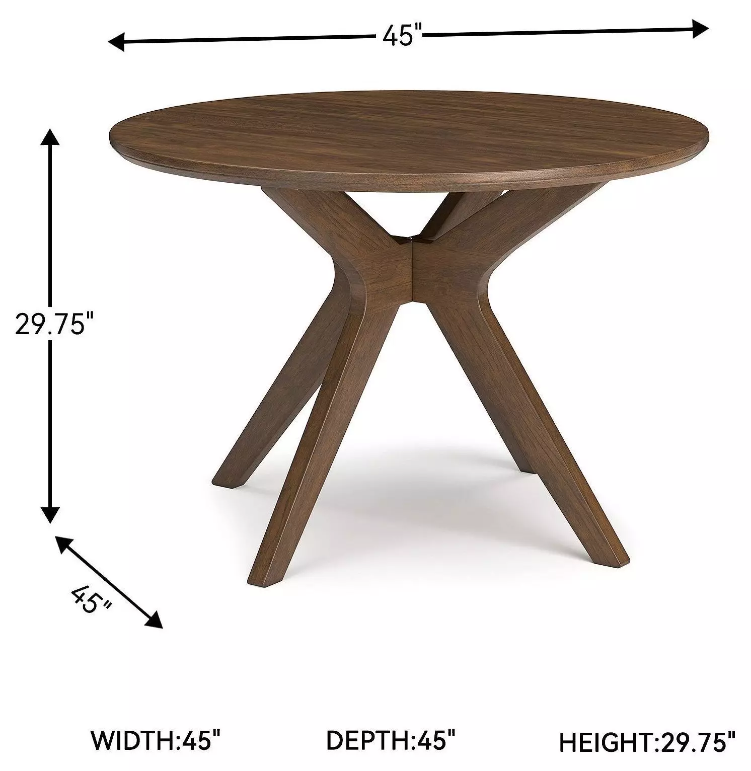Lyncott Medium Brown Round Dining Table