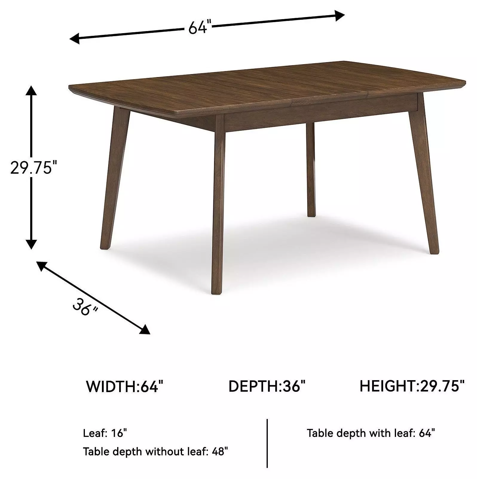 Lyncott Medium Brown Extendable Rectangular Dining Table
