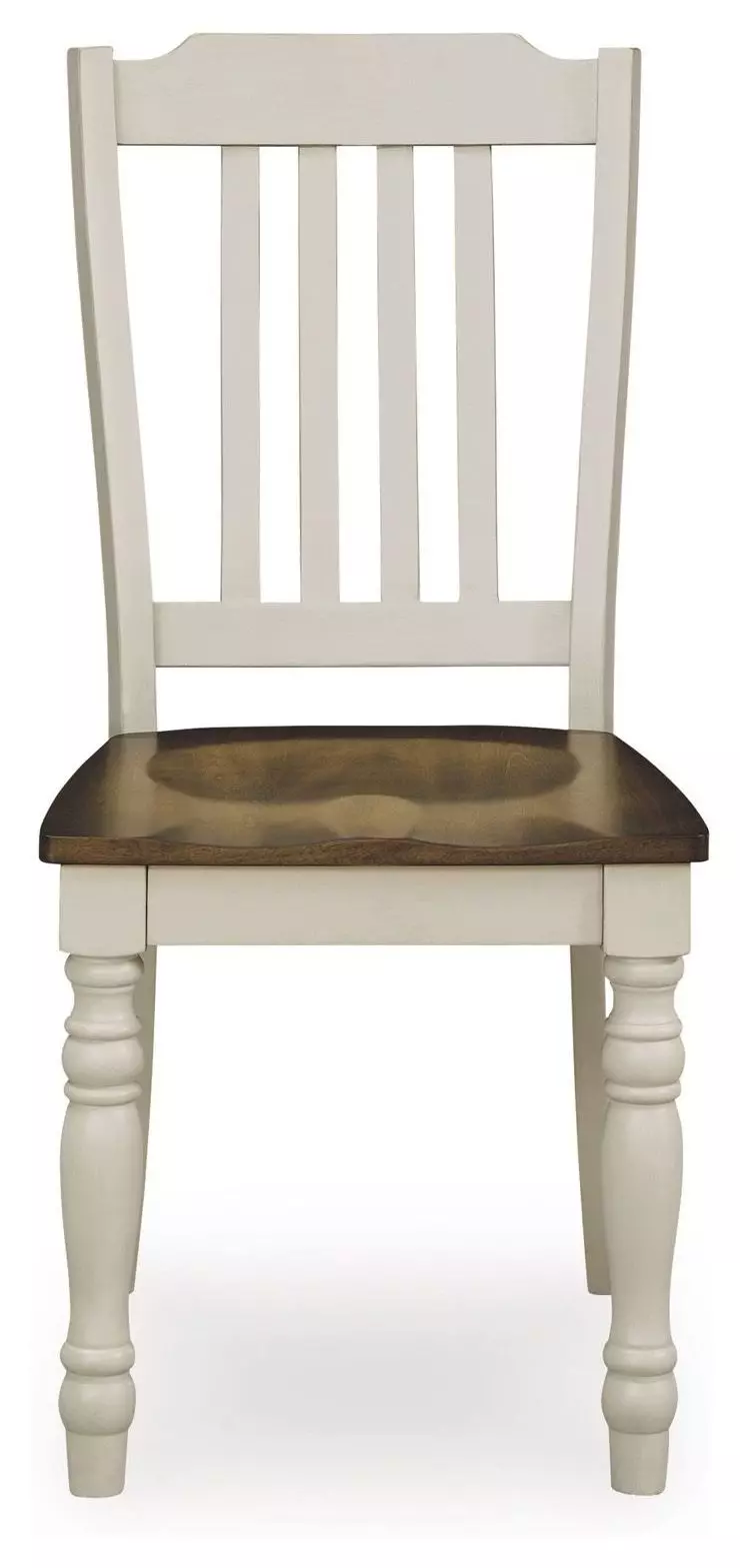 Mellintine Antique White and Brown Side Chair Set of 2