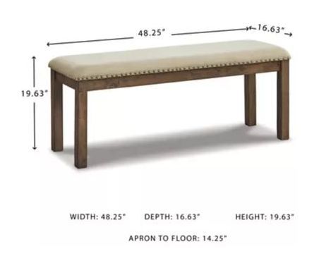 Moriville Beige Upholstered Bench