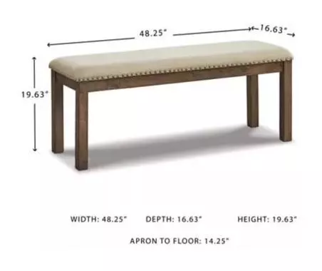 Moriville Beige Upholstered Bench