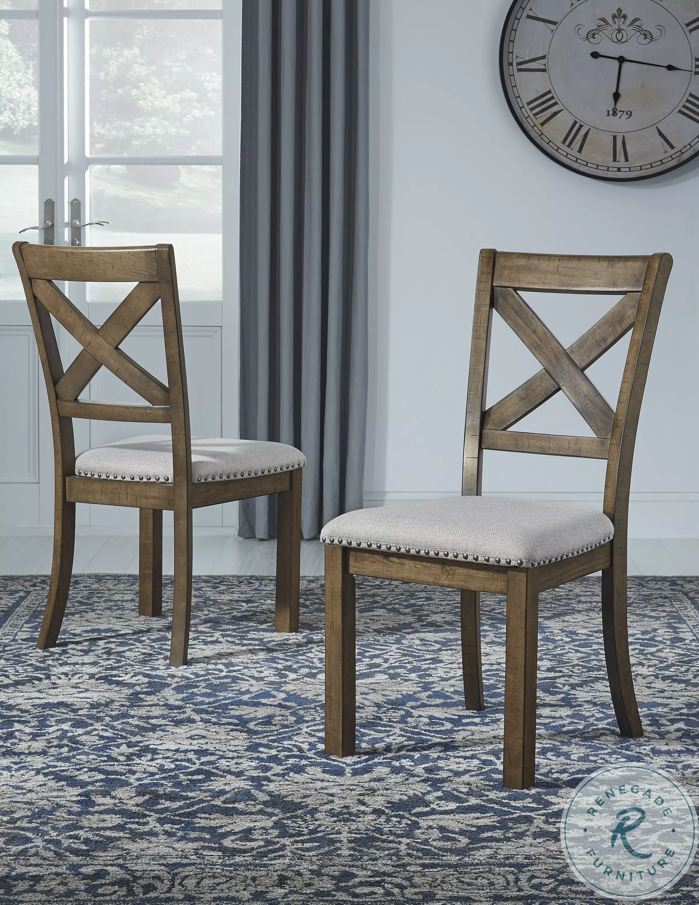 Moriville Beige Upholstered Side Chair Set of 2 from Ashley
