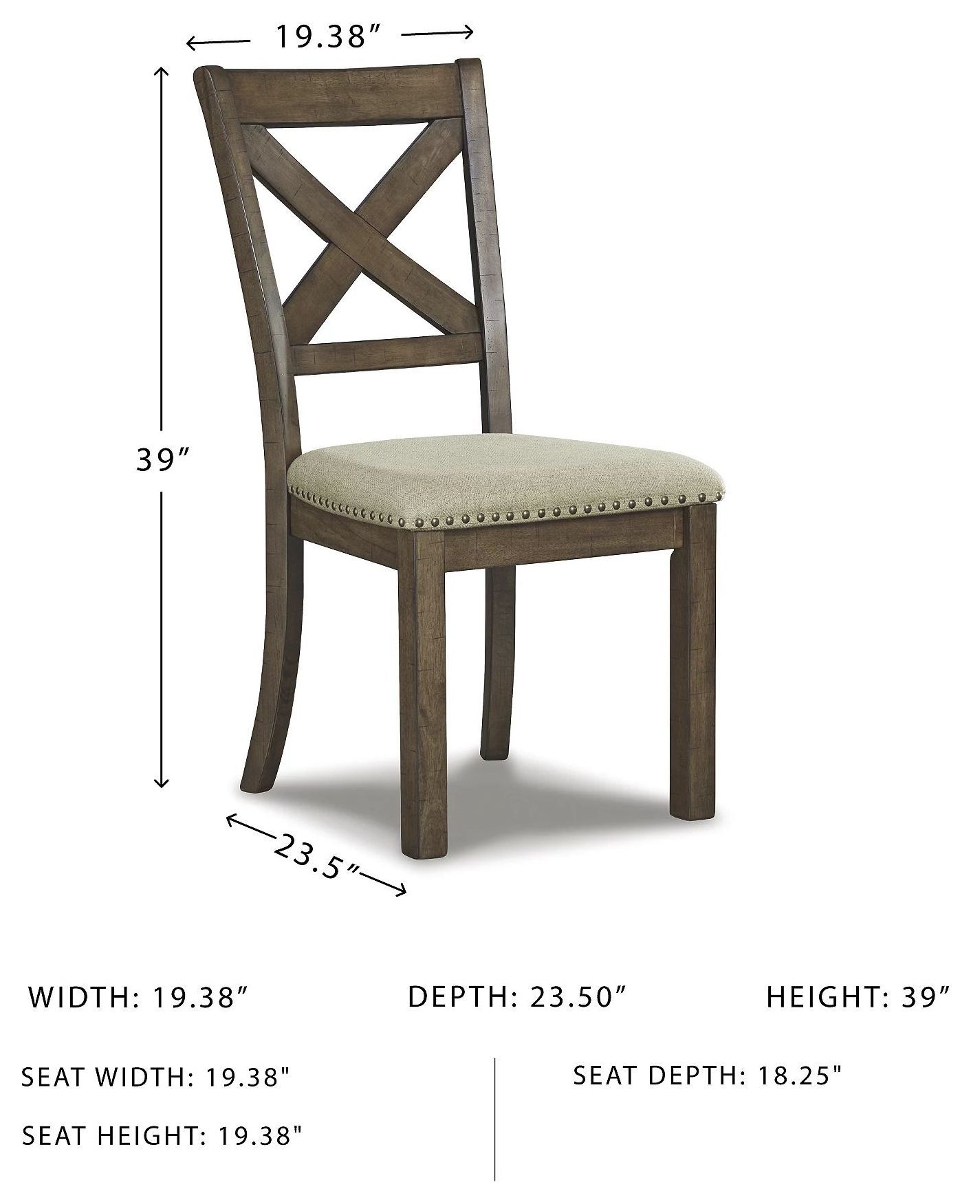 Moriville Beige Upholstered Side Chair Set of 2
