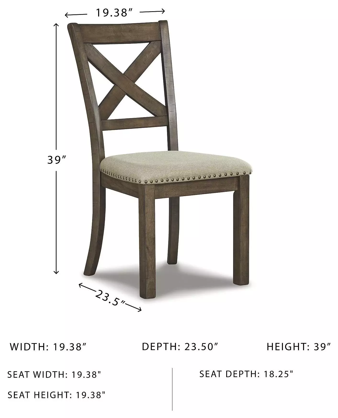 Moriville Beige Upholstered Side Chair Set of 2