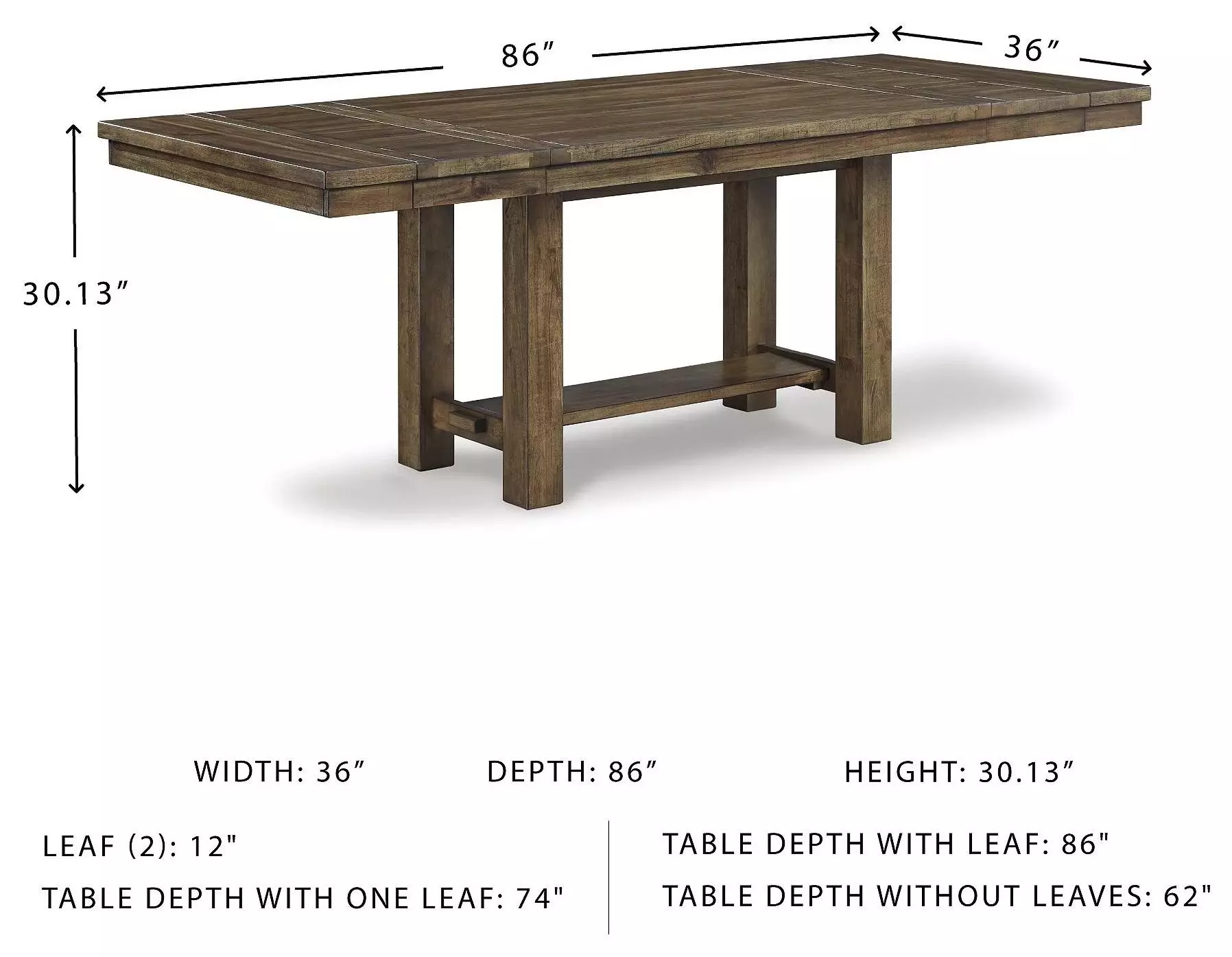Moriville Grayish Brown Extendable Rectangular Dining Table