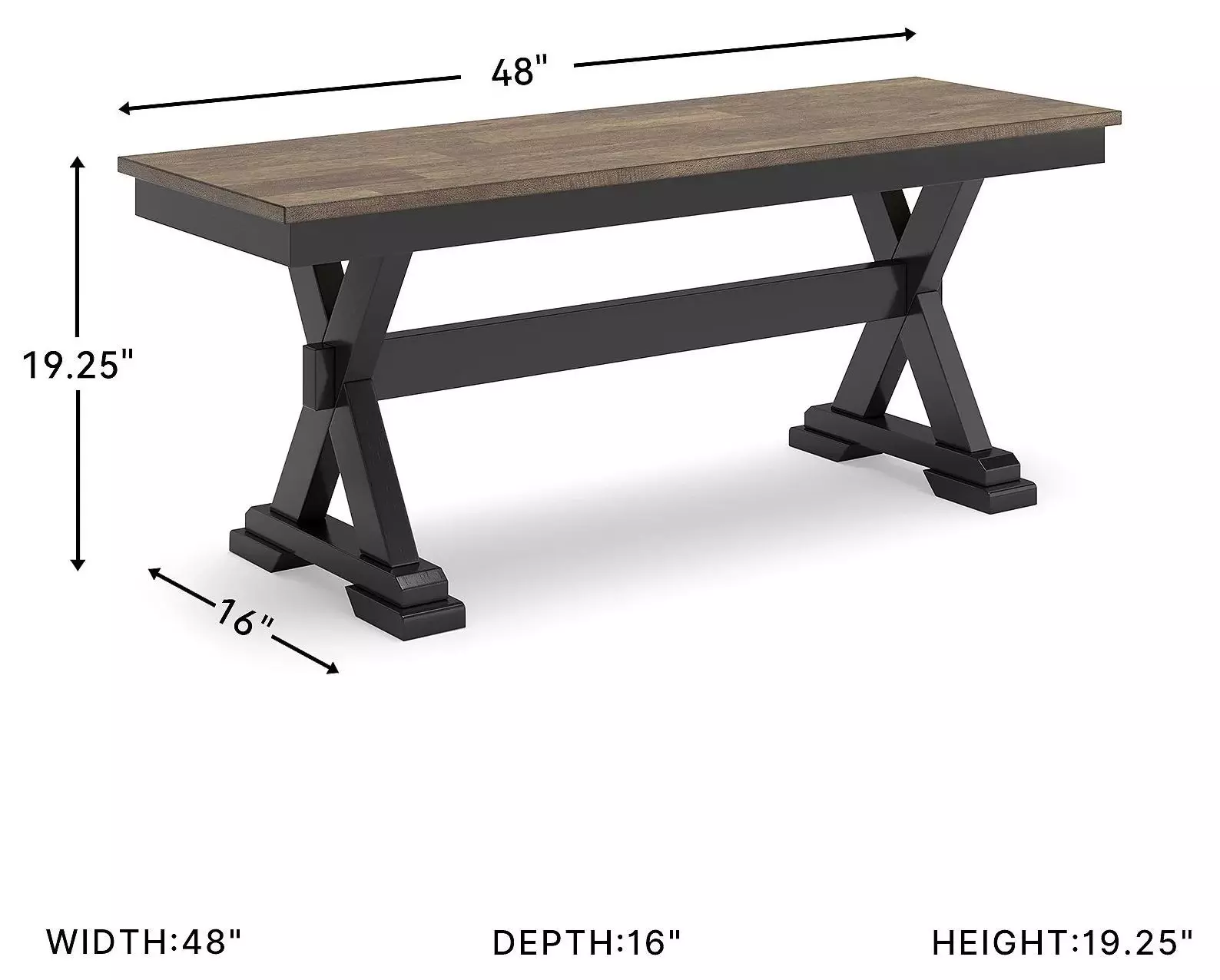 Wildenauer Brown And Black Bench