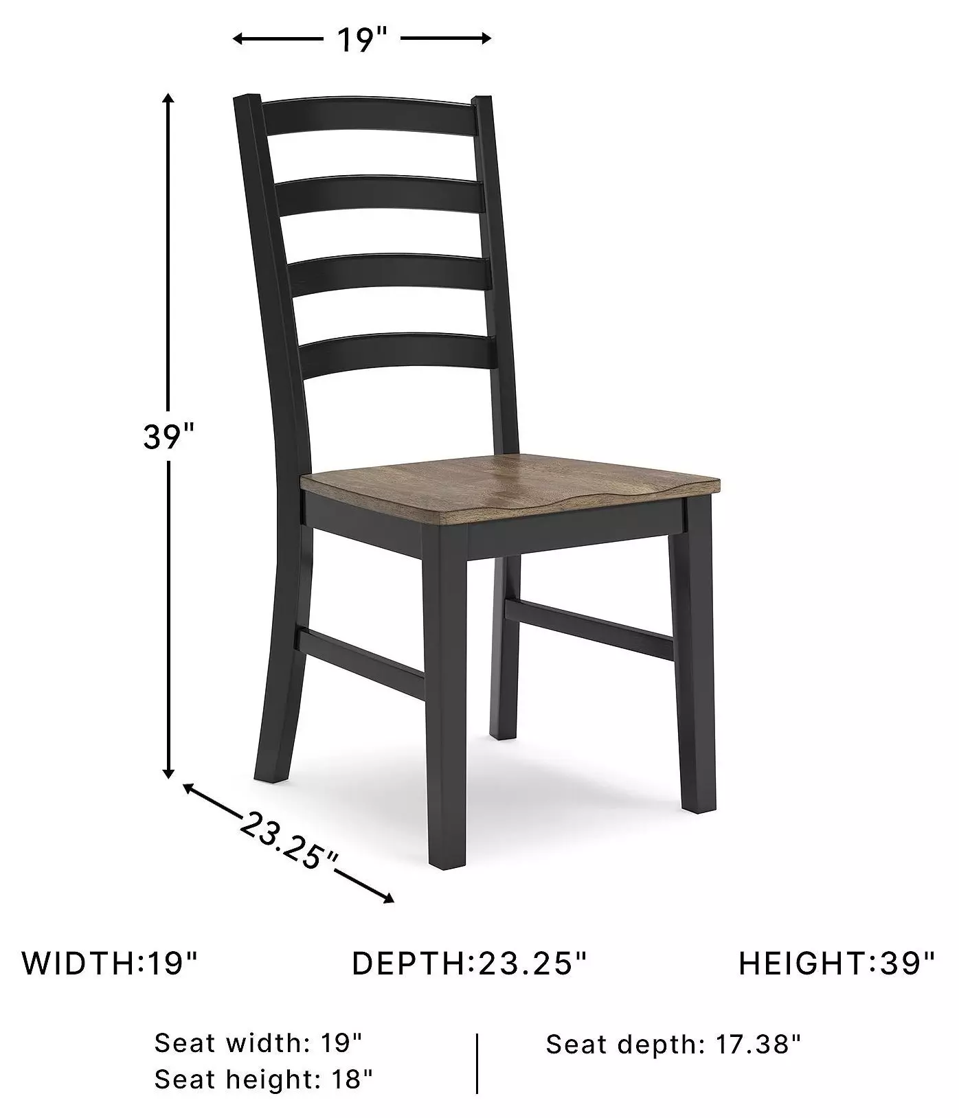 Wildenauer Brown And Black Side Chair Set Of 2