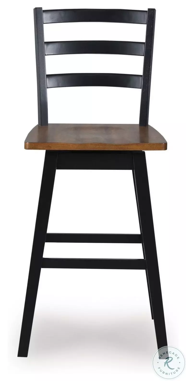 Wildenauer Brown And Black Bar Stool Set of 2 From Ashley