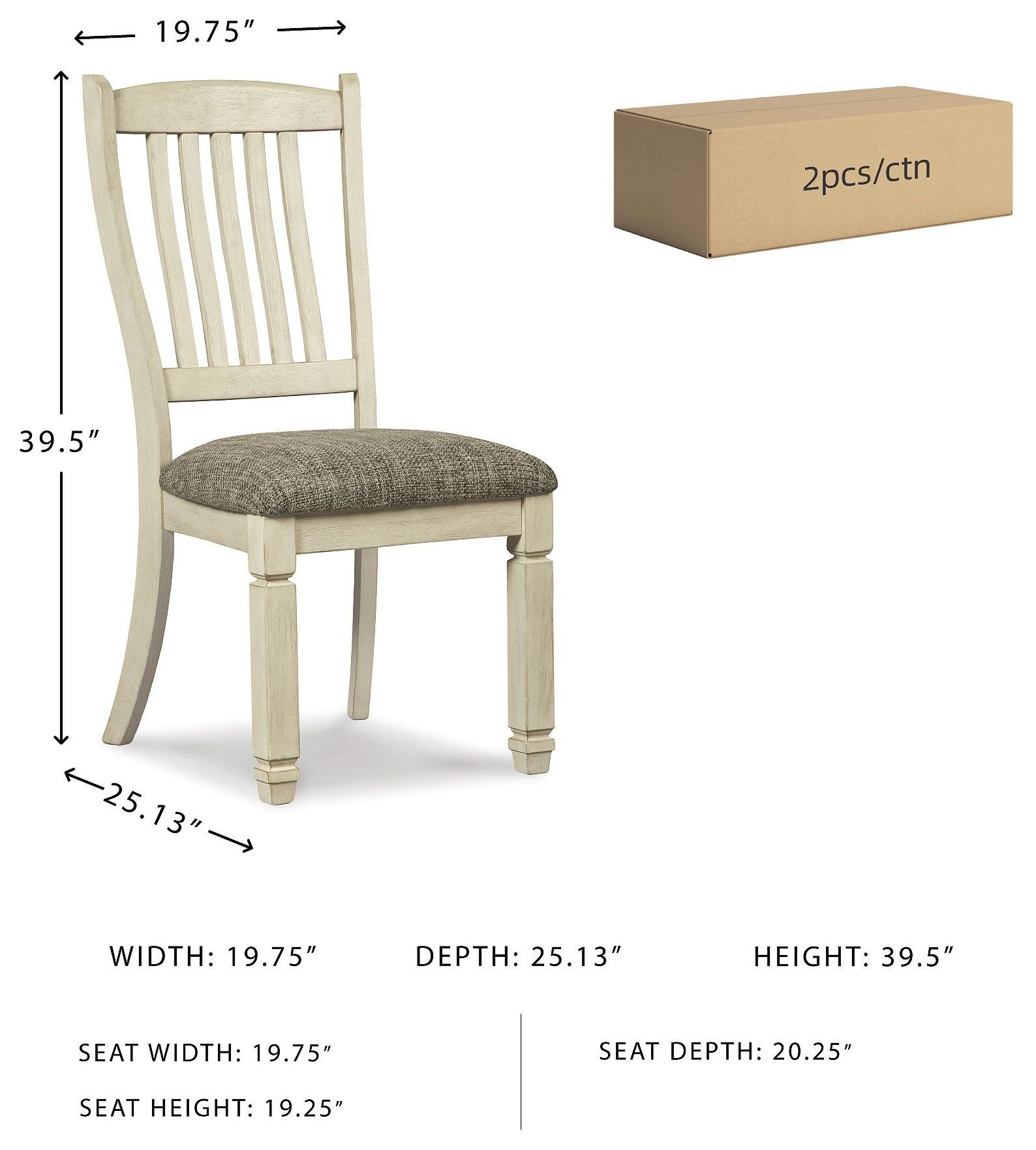 Bolanburg Two Tone Dining Side Chair Set of 2