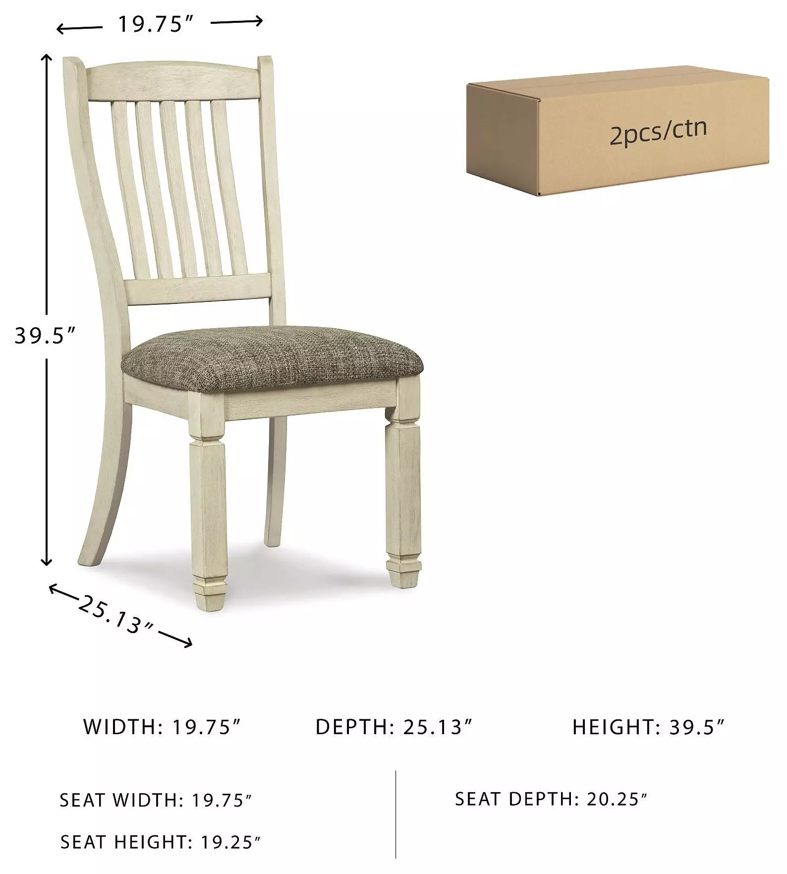 Bolanburg Two Tone Dining Side Chair Set of 2