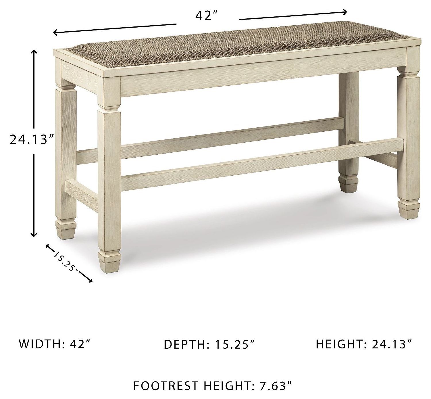 Bolanburg Two Tone Counter Height Dining Bench