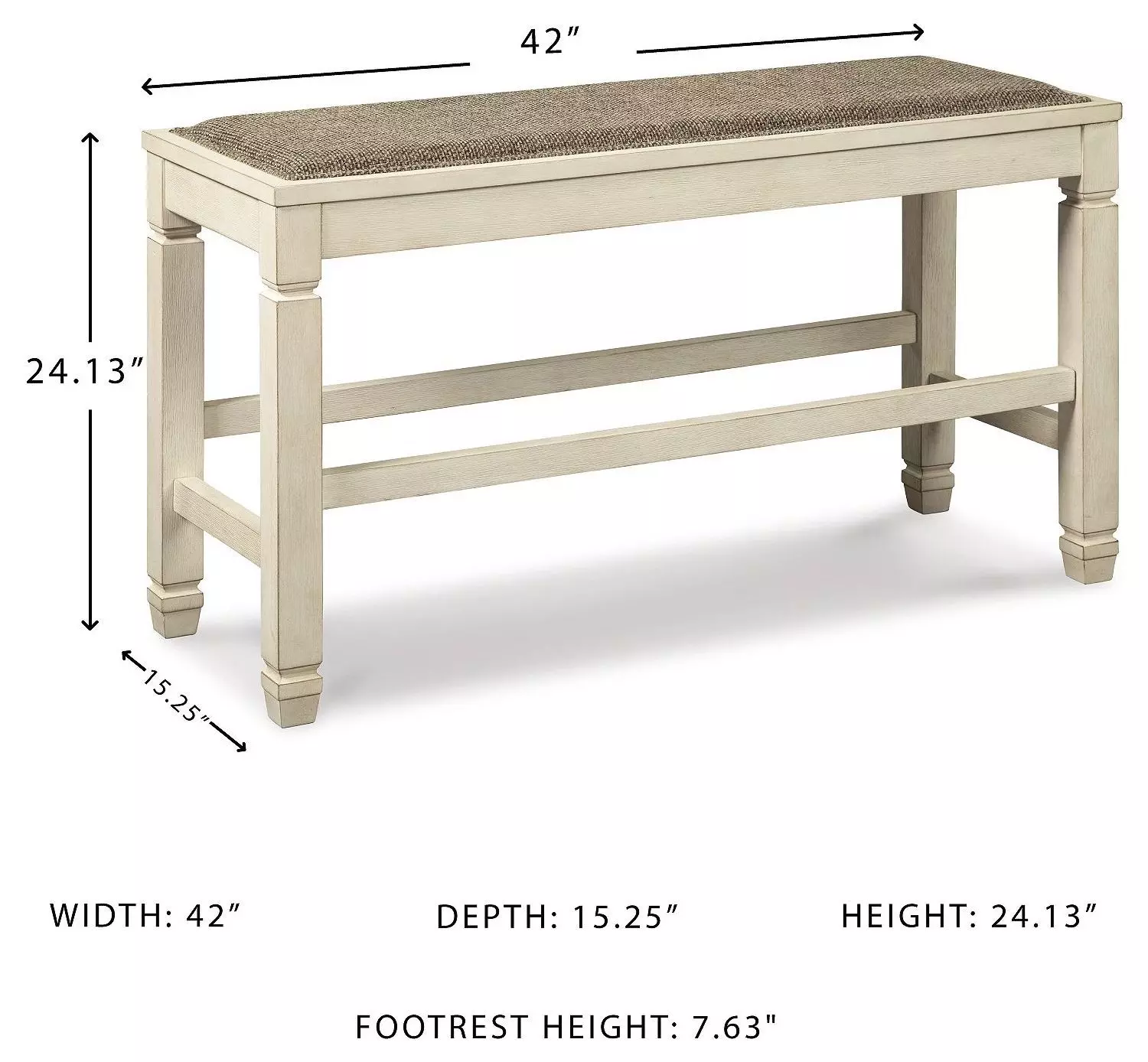 Bolanburg Two Tone Counter Height Dining Bench