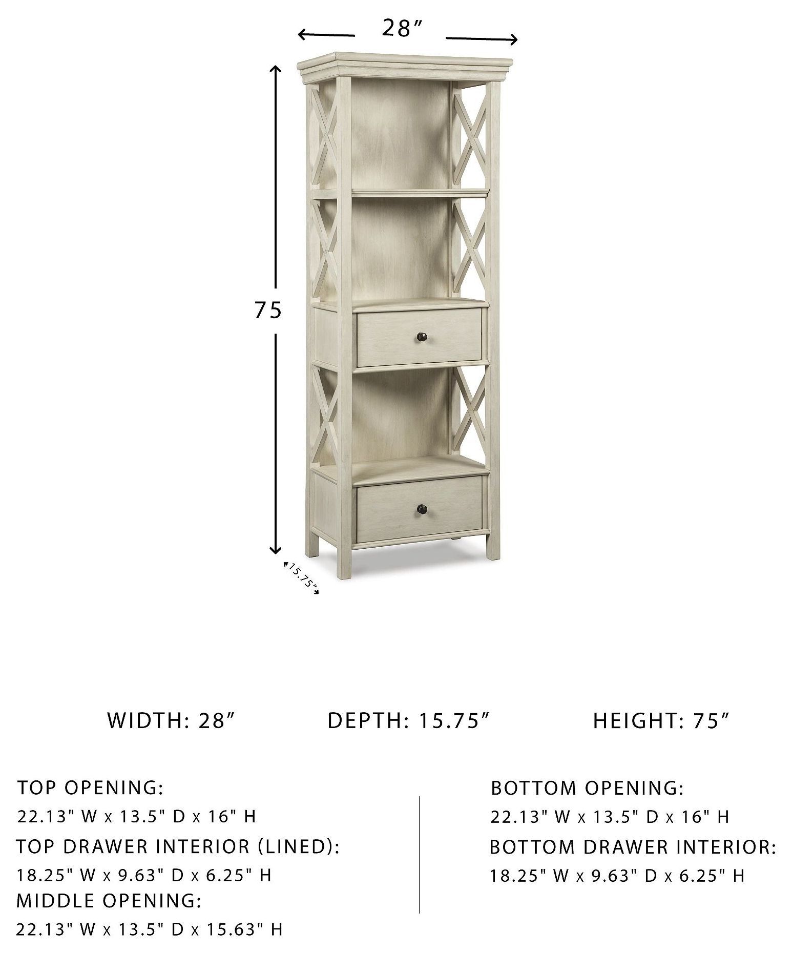 Bolanburg White and Gray Display Cabinet