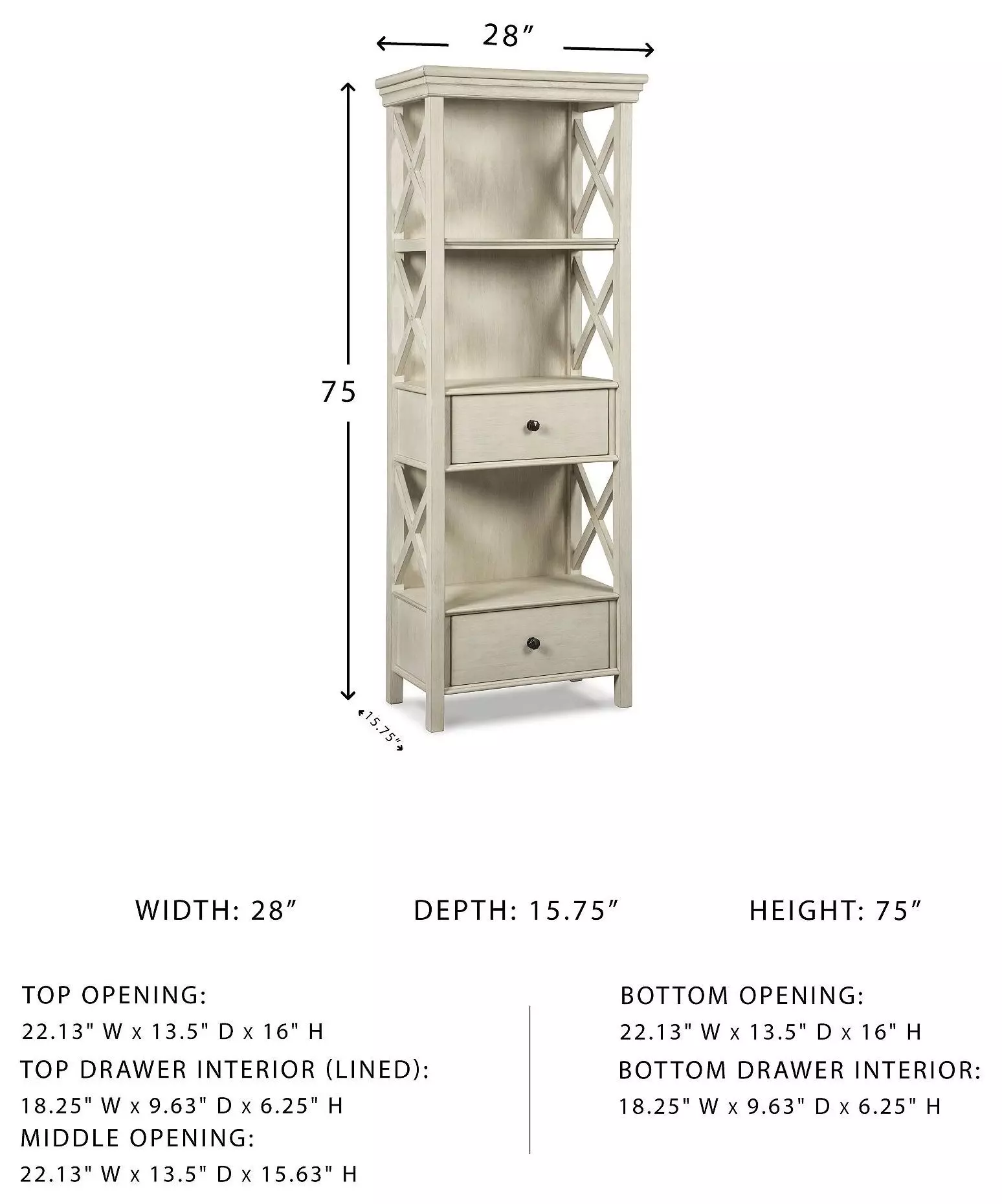 Bolanburg White and Gray Display Cabinet