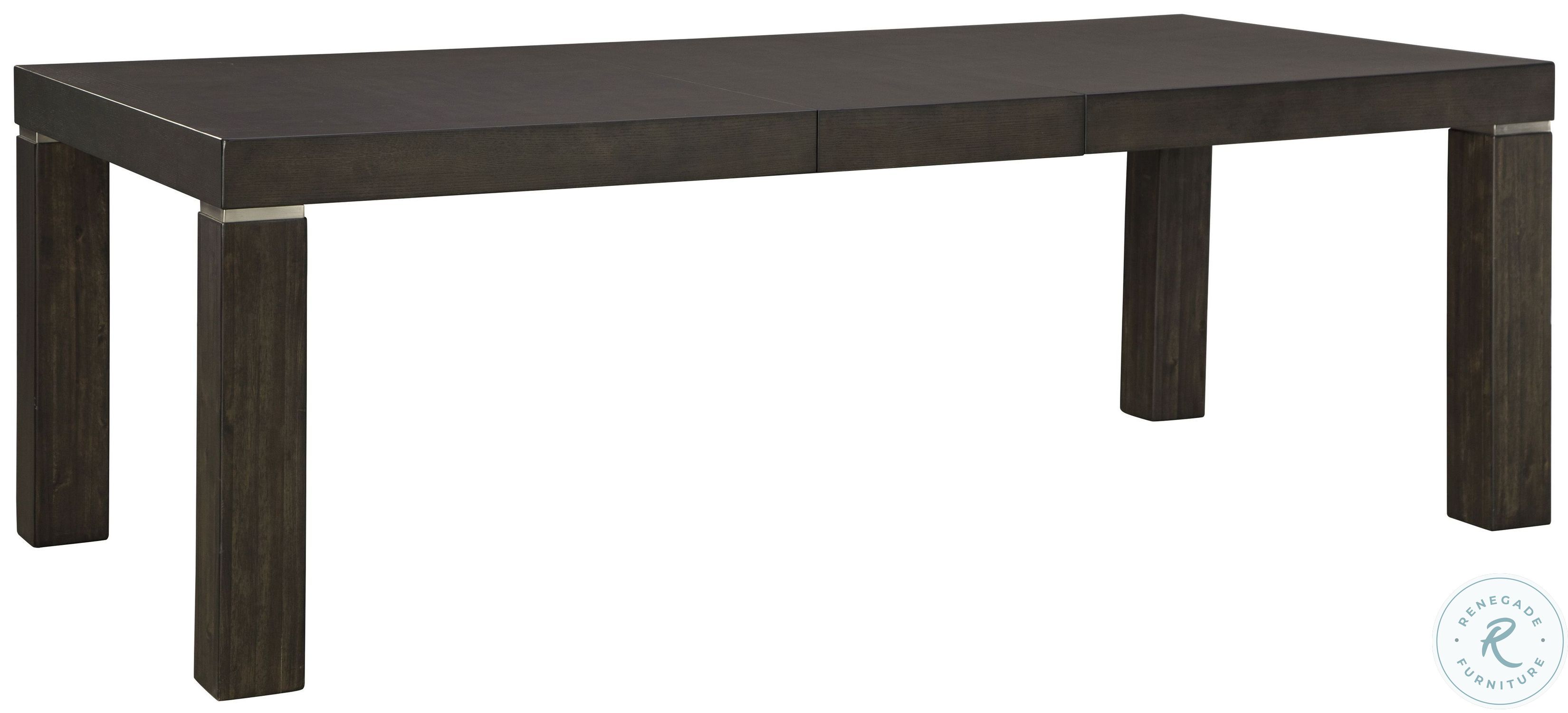 Hyndell Dark Brown Extendable Dining Table from Ashley Coleman Furniture