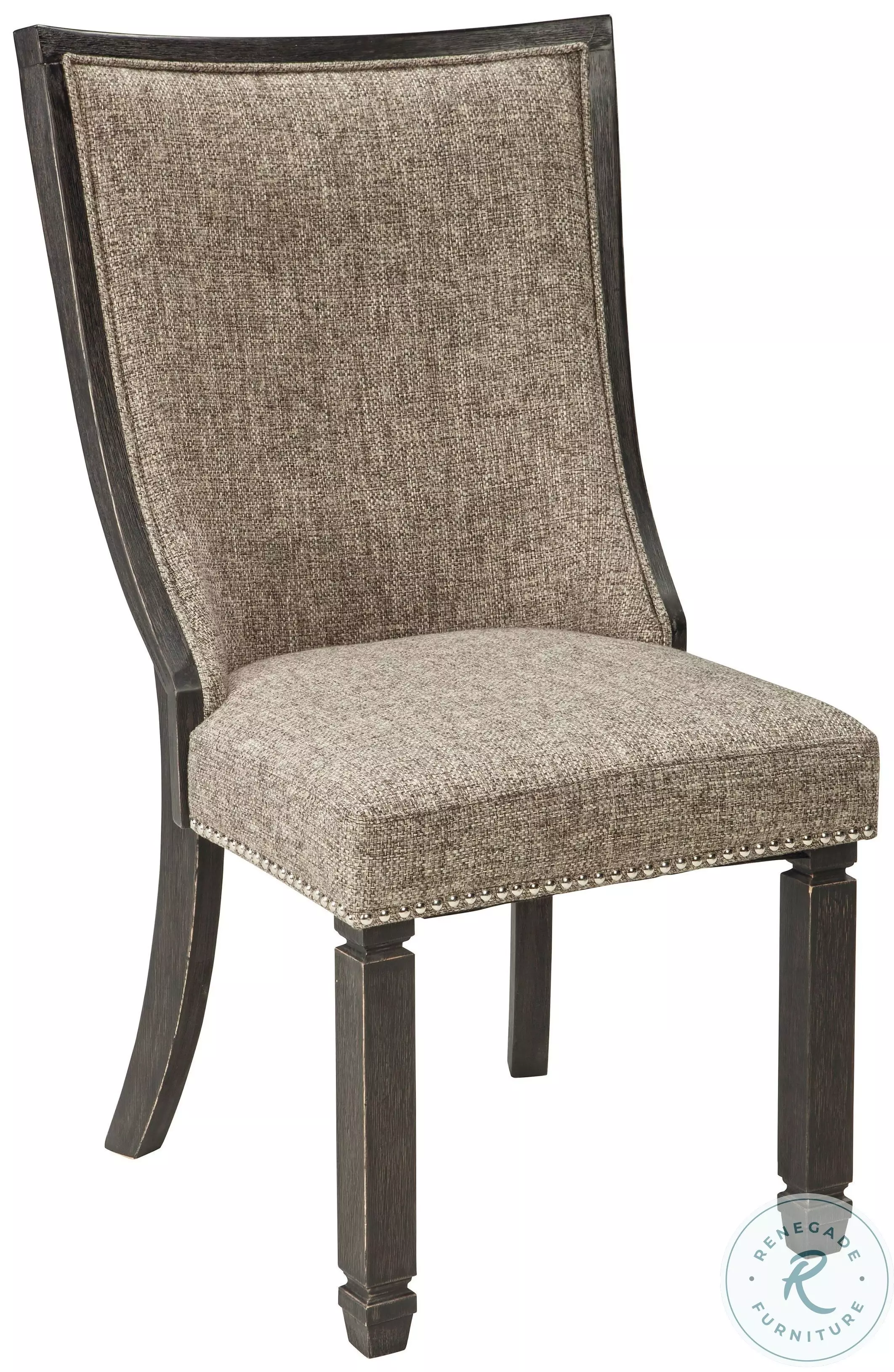 Tyler Creek Black And Gray Upholstered Host Chair Set of 2 From