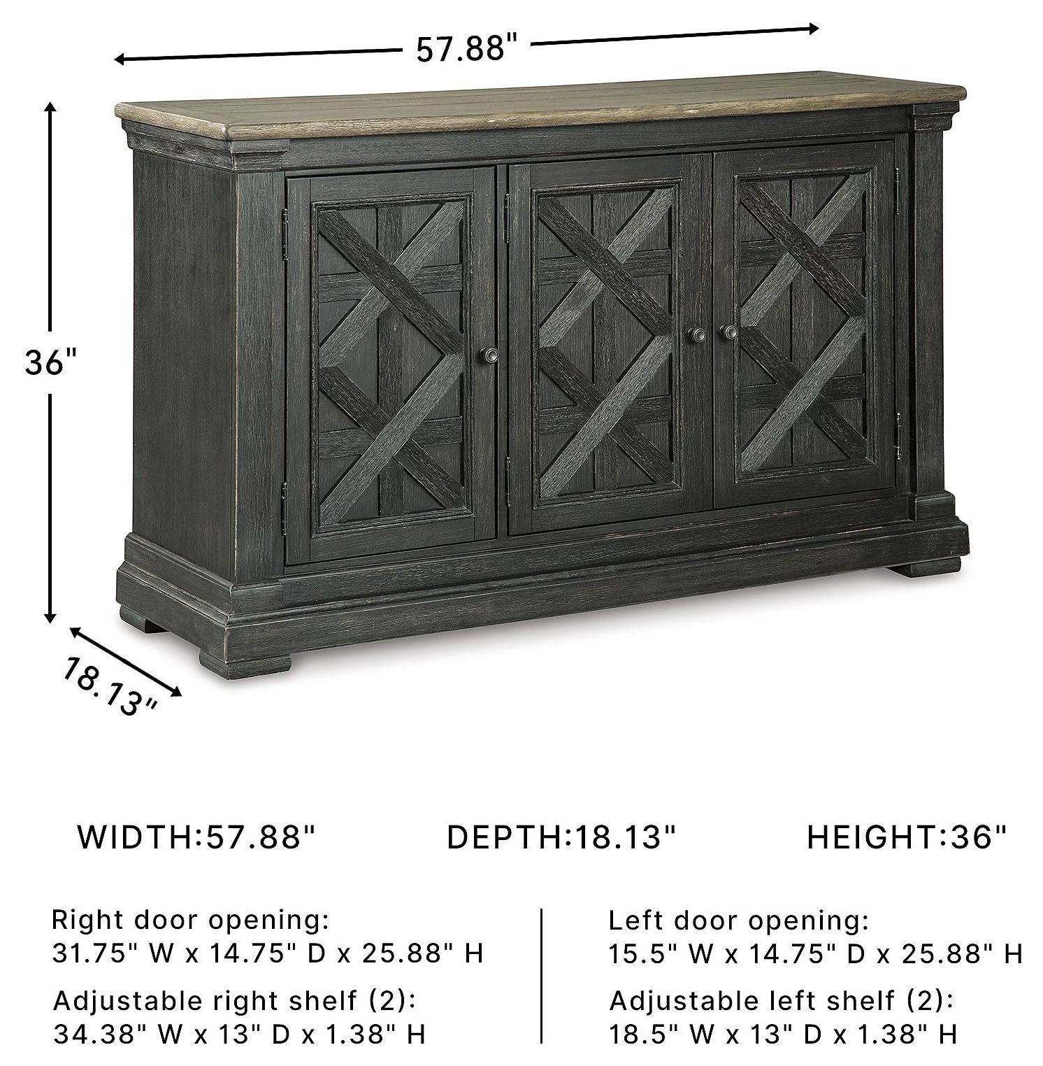 Tyler Creek Black And Gray Dining Room Server