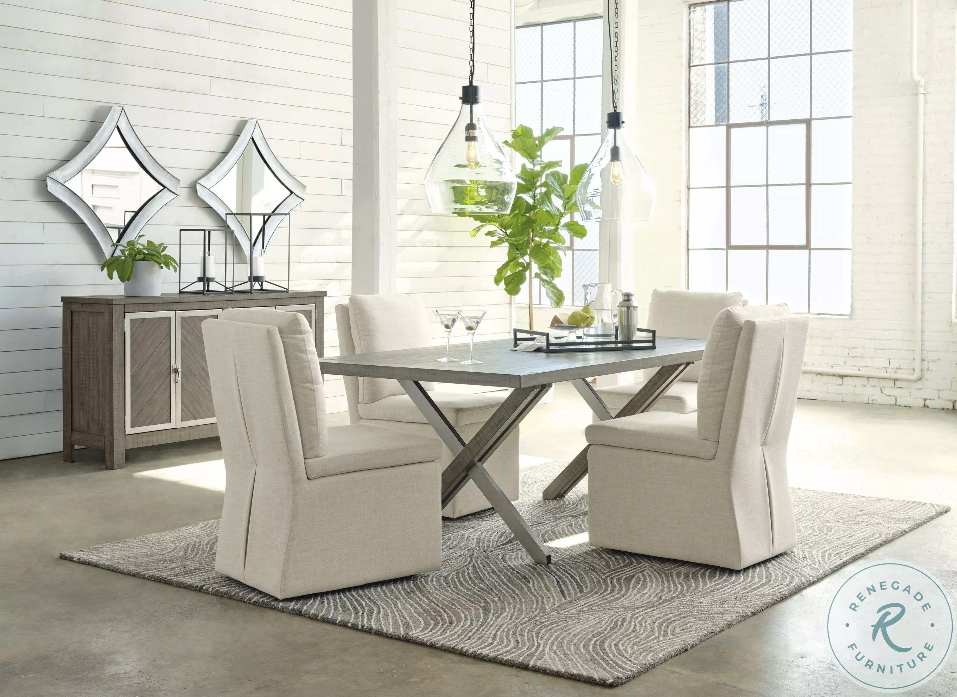 Krystanza Weathered Gray Dining Room Set from Ashley Furniture