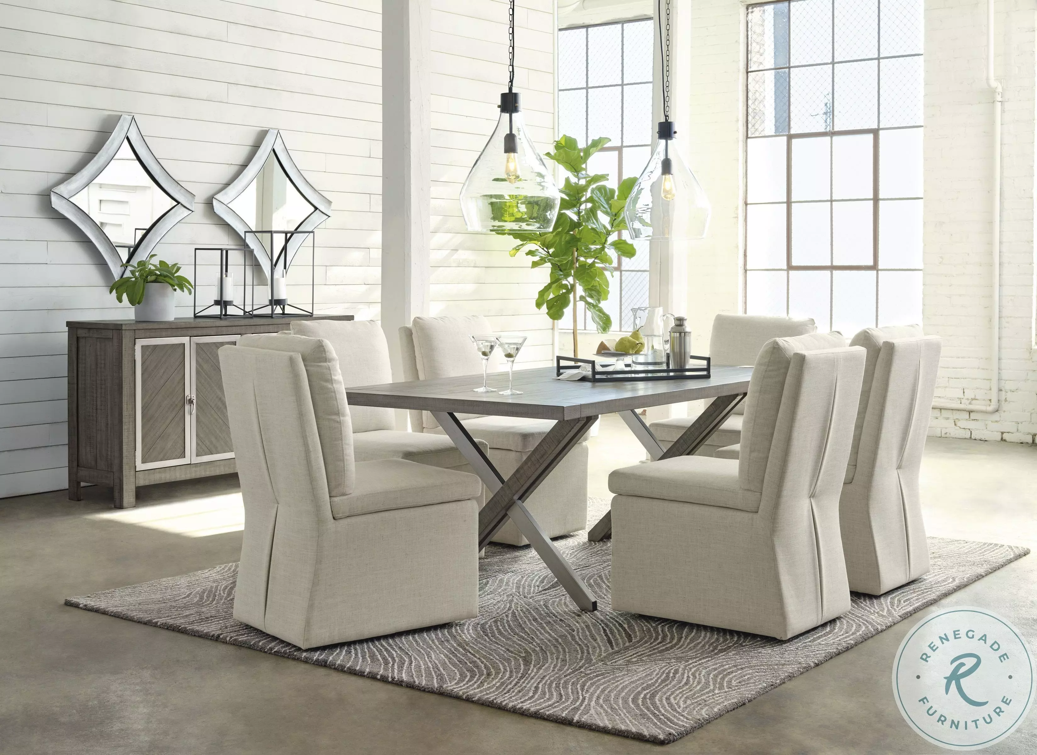 Krystanza Weathered Gray Dining Room Set From Home Gallery Stores