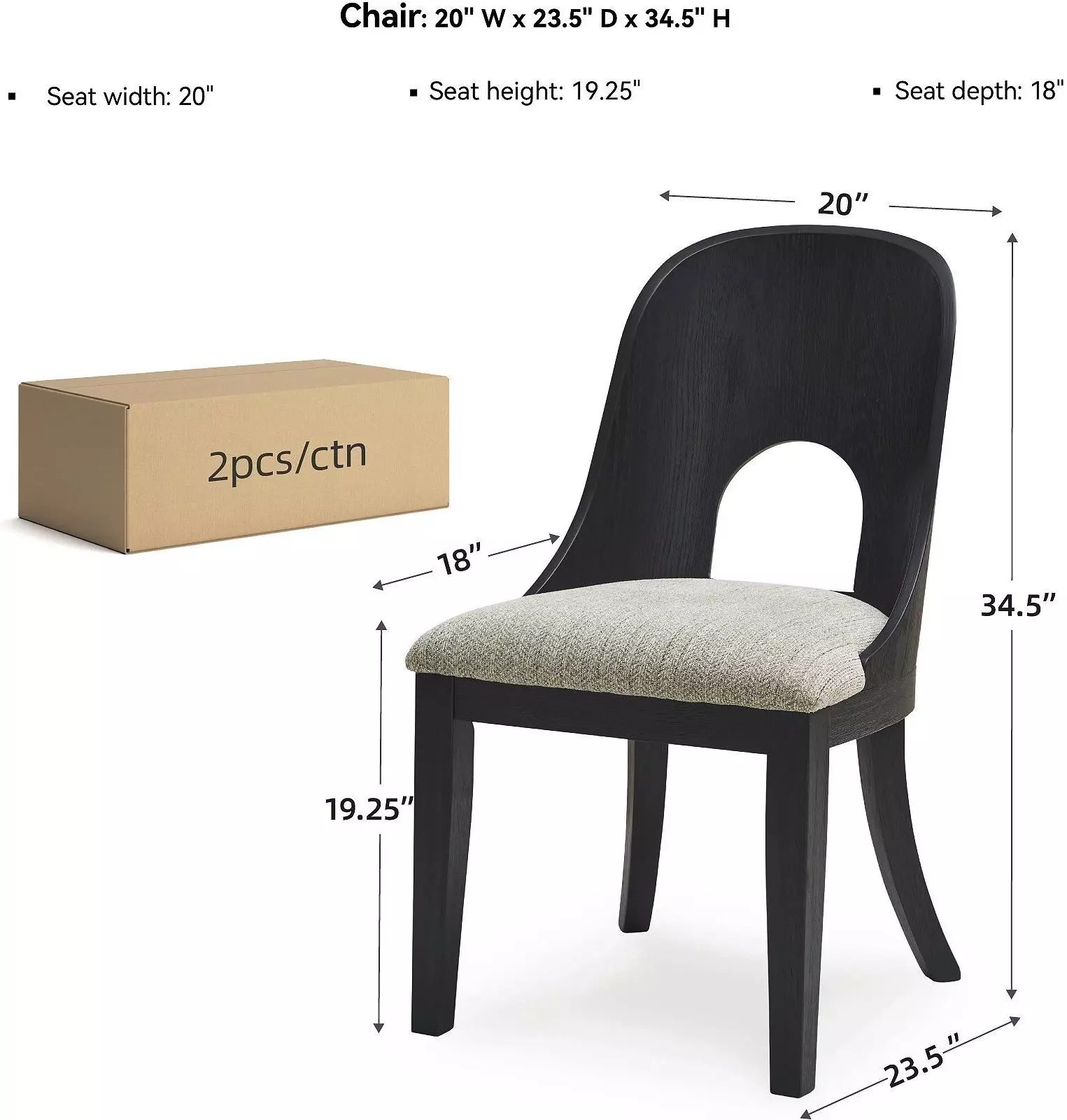 Rowanbeck Gray Upholstered Side Chair Set Of 2