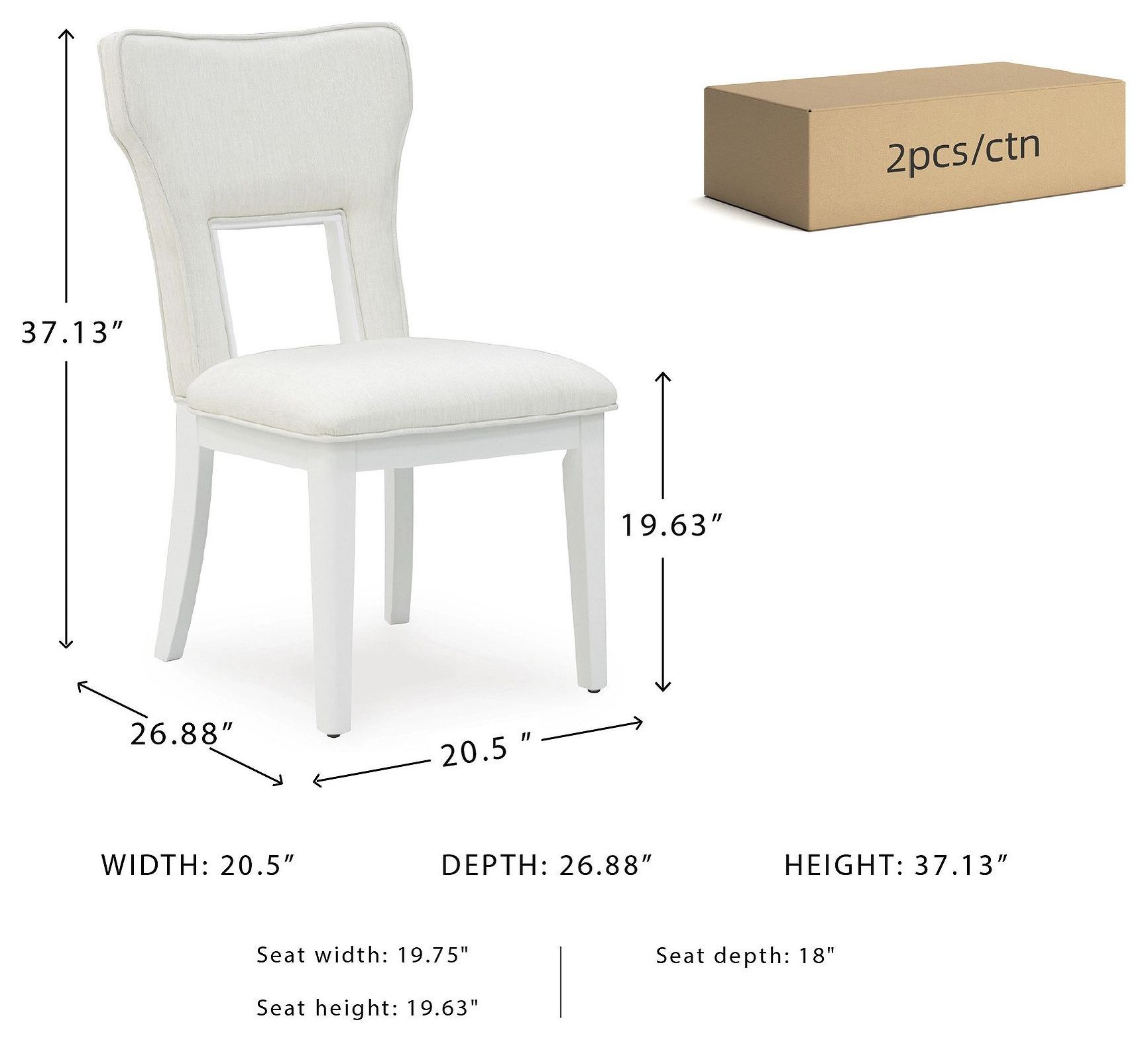 Chalanna White Side Chair Set Of 2