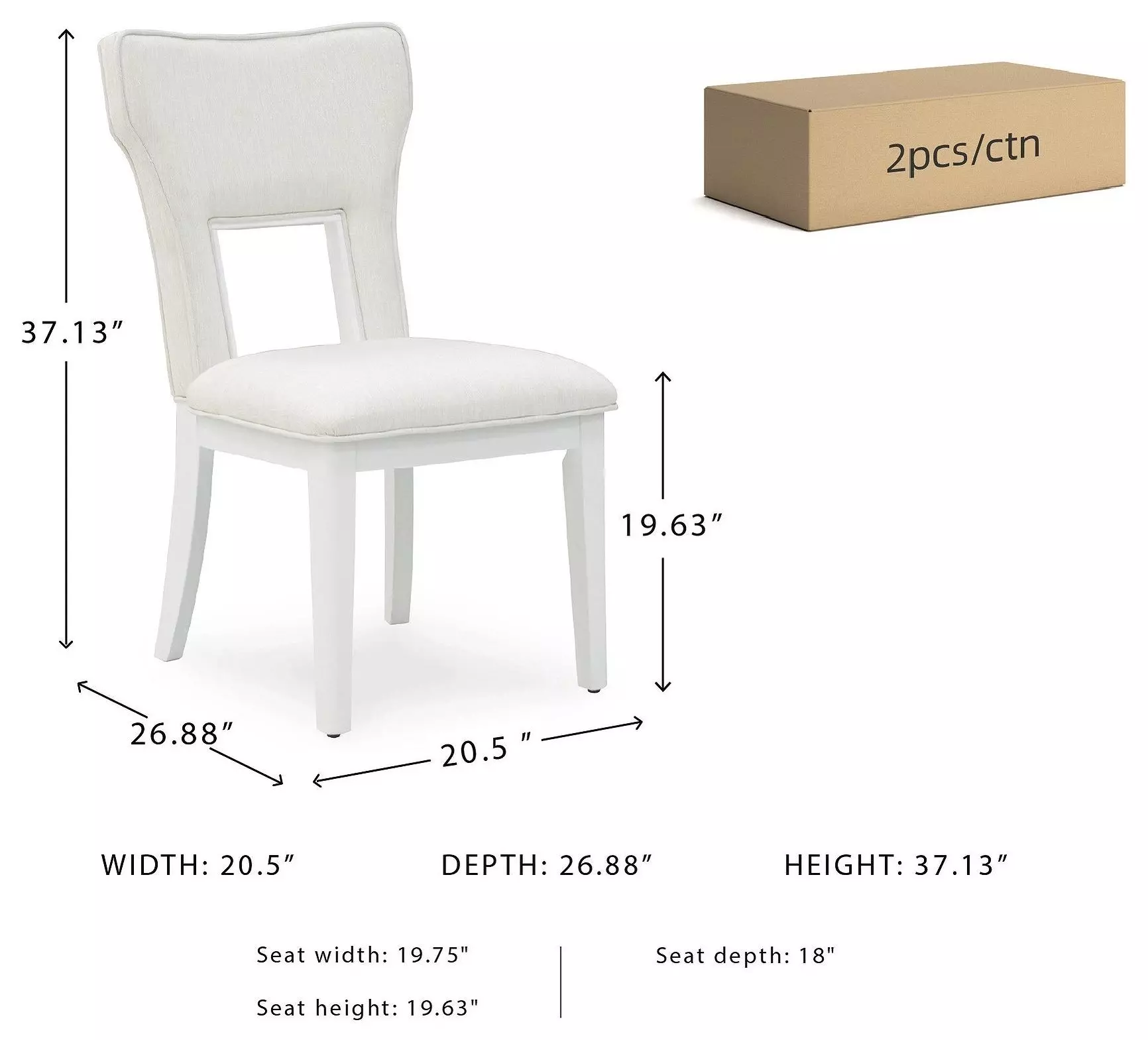 Chalanna White Side Chair Set Of 2