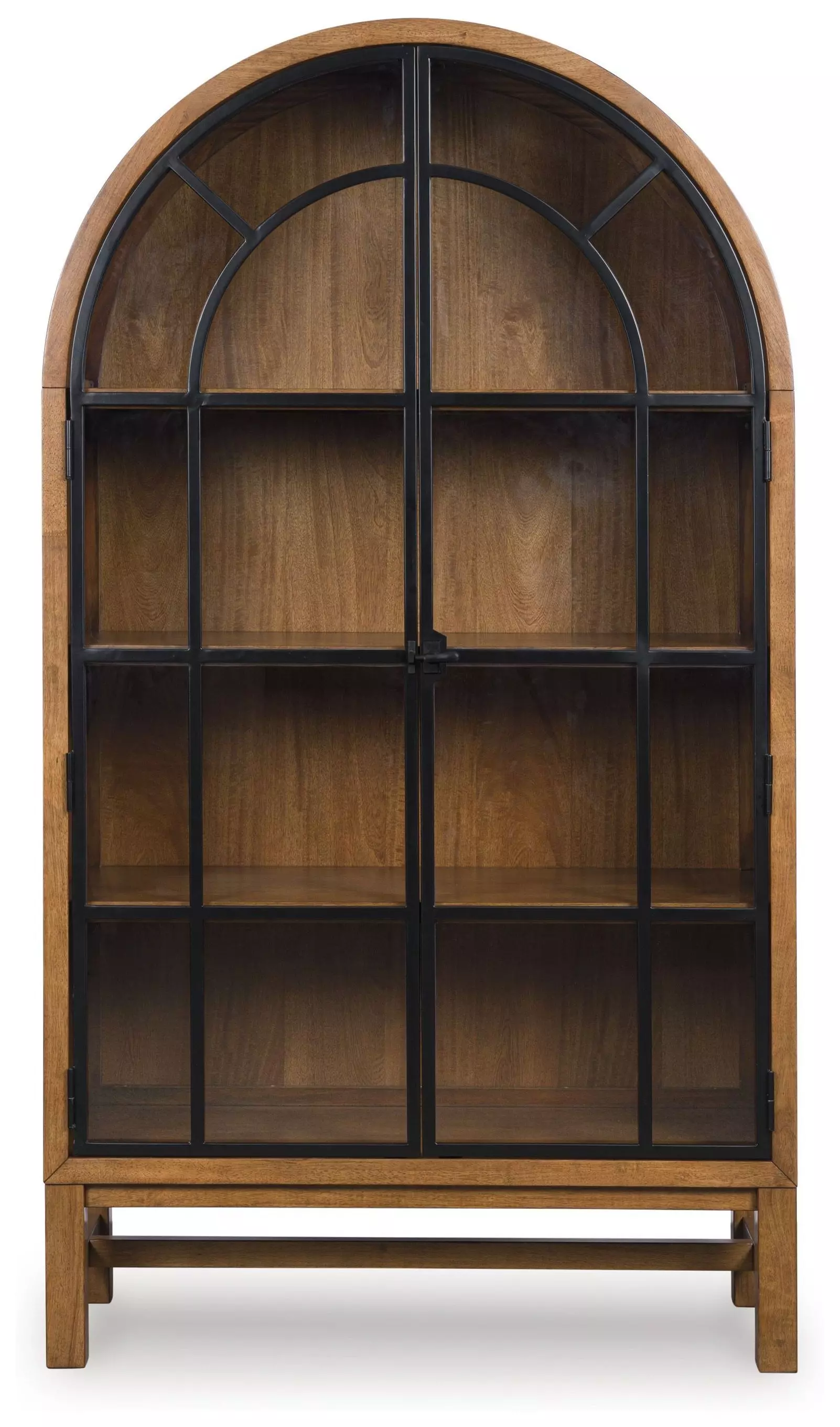 美品 廃盤 ジャーナルスタンダード CHRYSTIE GLASS CABINET Chadworth Brown and Black 2 Glass Door Display Cabinet From Ashley