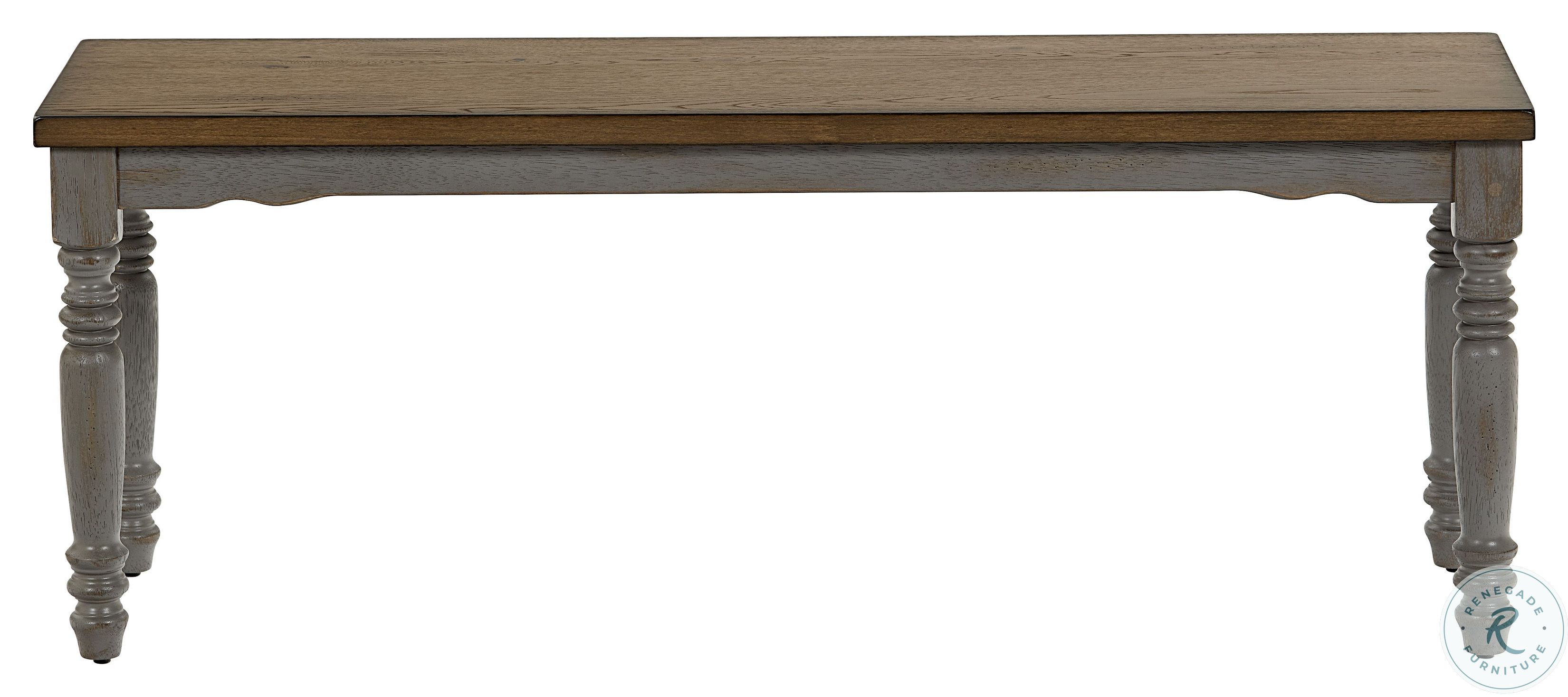 Midori Oak and Brushed Gray Dining Bench from Progressive Furniture