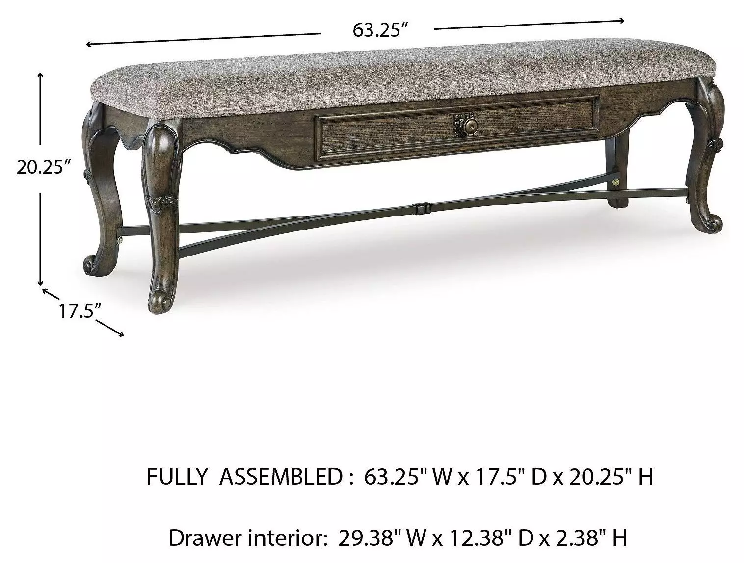 Maylee Gray Bench