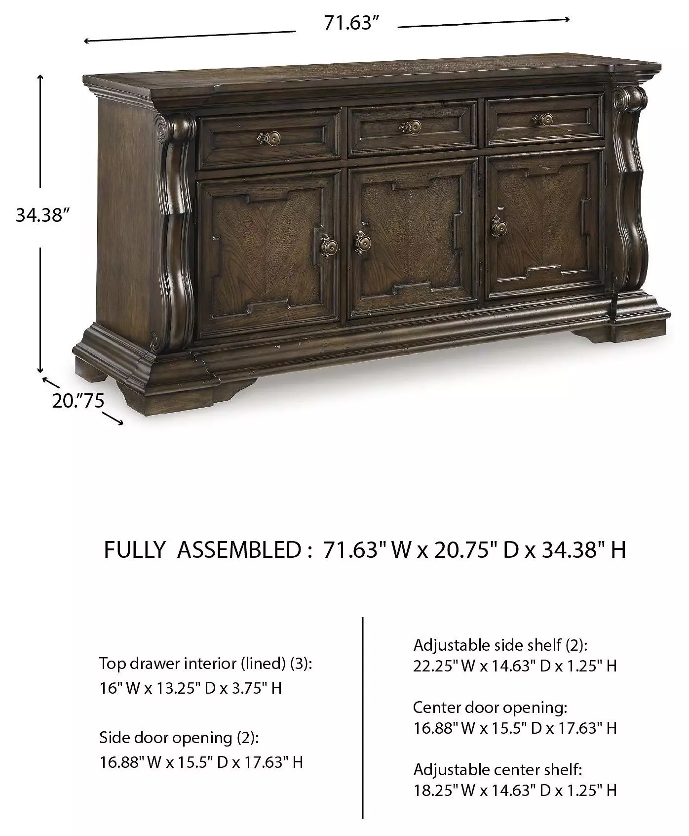 Maylee Dark Brown Buffet