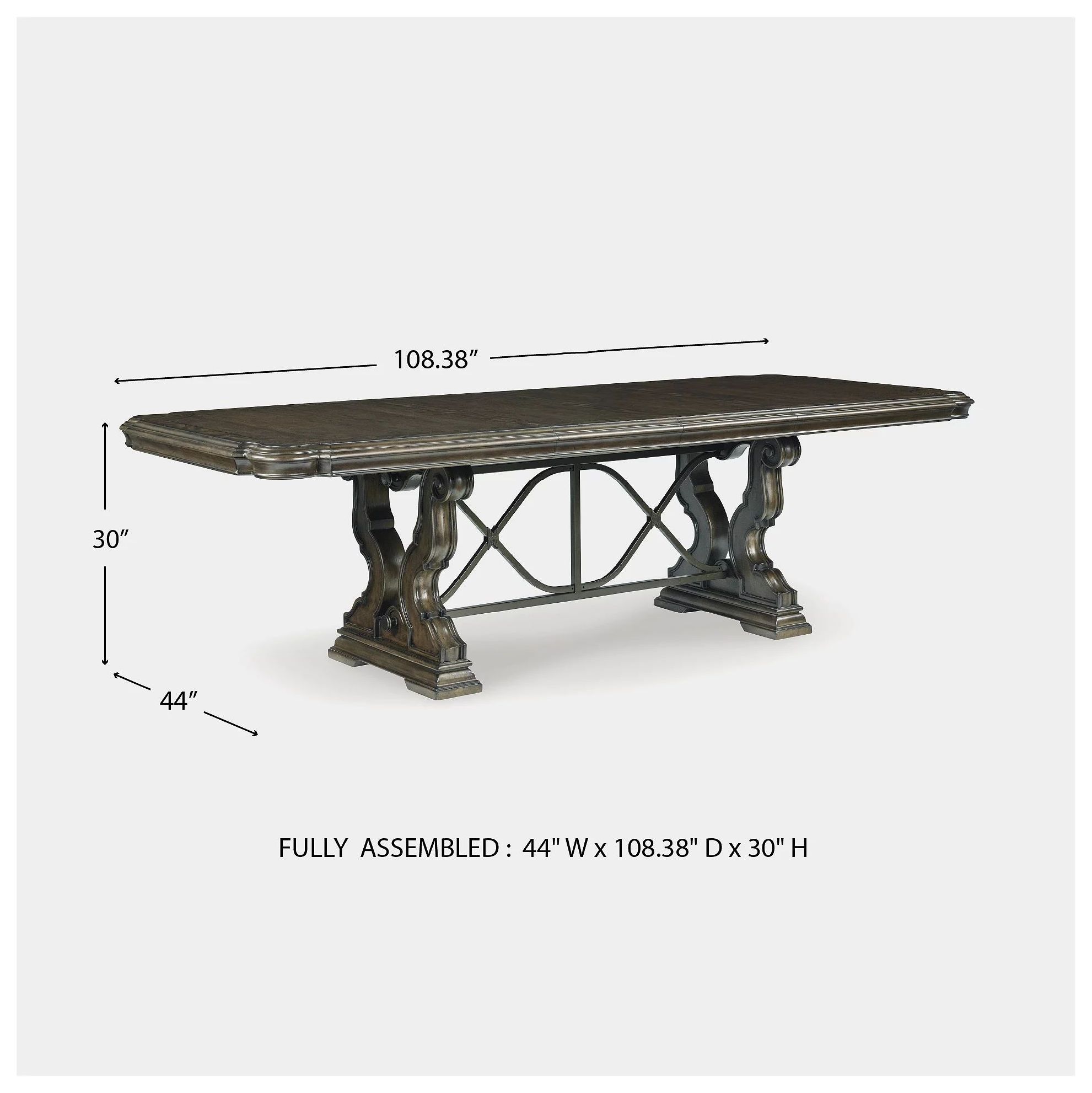 Maylee Dark Brown Extendable Dining Table