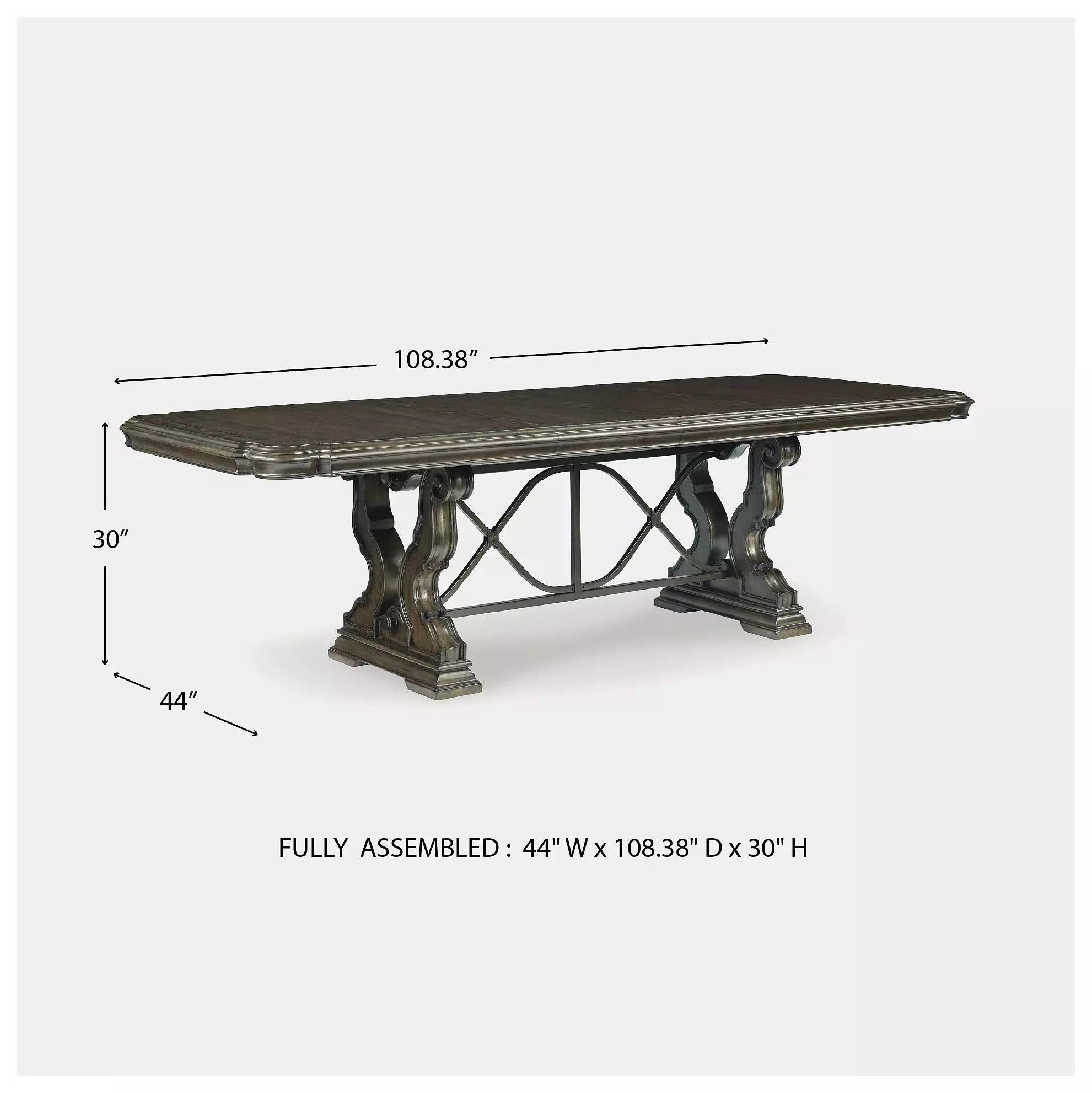Maylee Dark Brown Extendable Dining Table