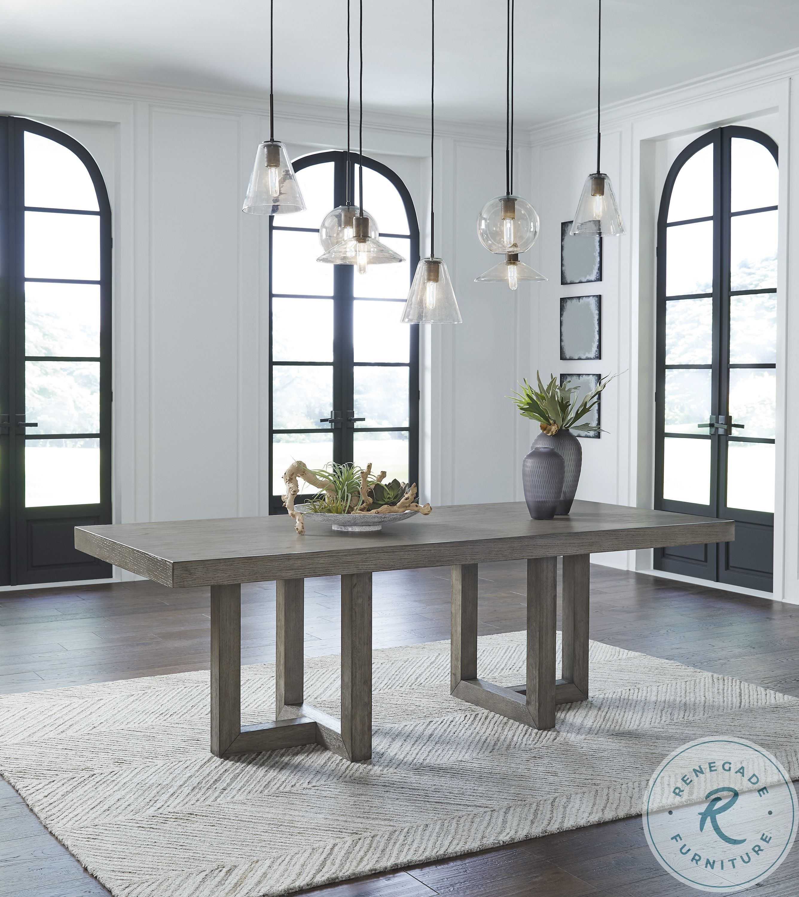 Anibecca Grey Rectangular Dining Table From Ashley Furniture Coleman Furniture