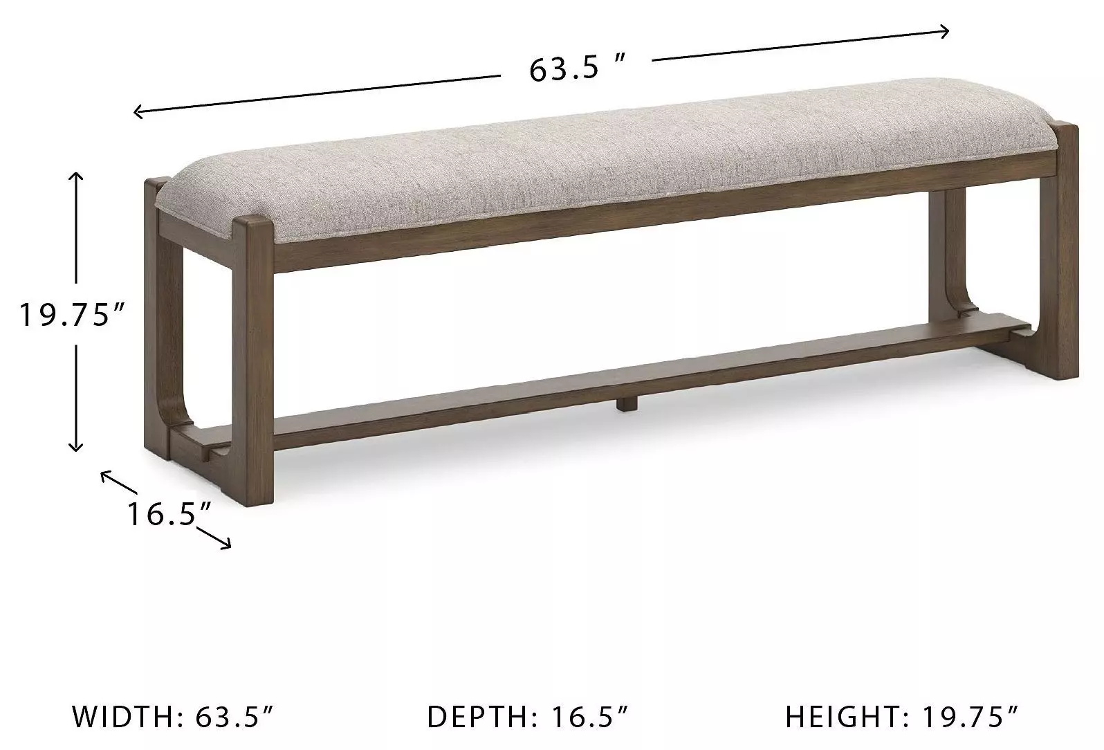 Cabalynn Oatmeal 63" Dining Bench