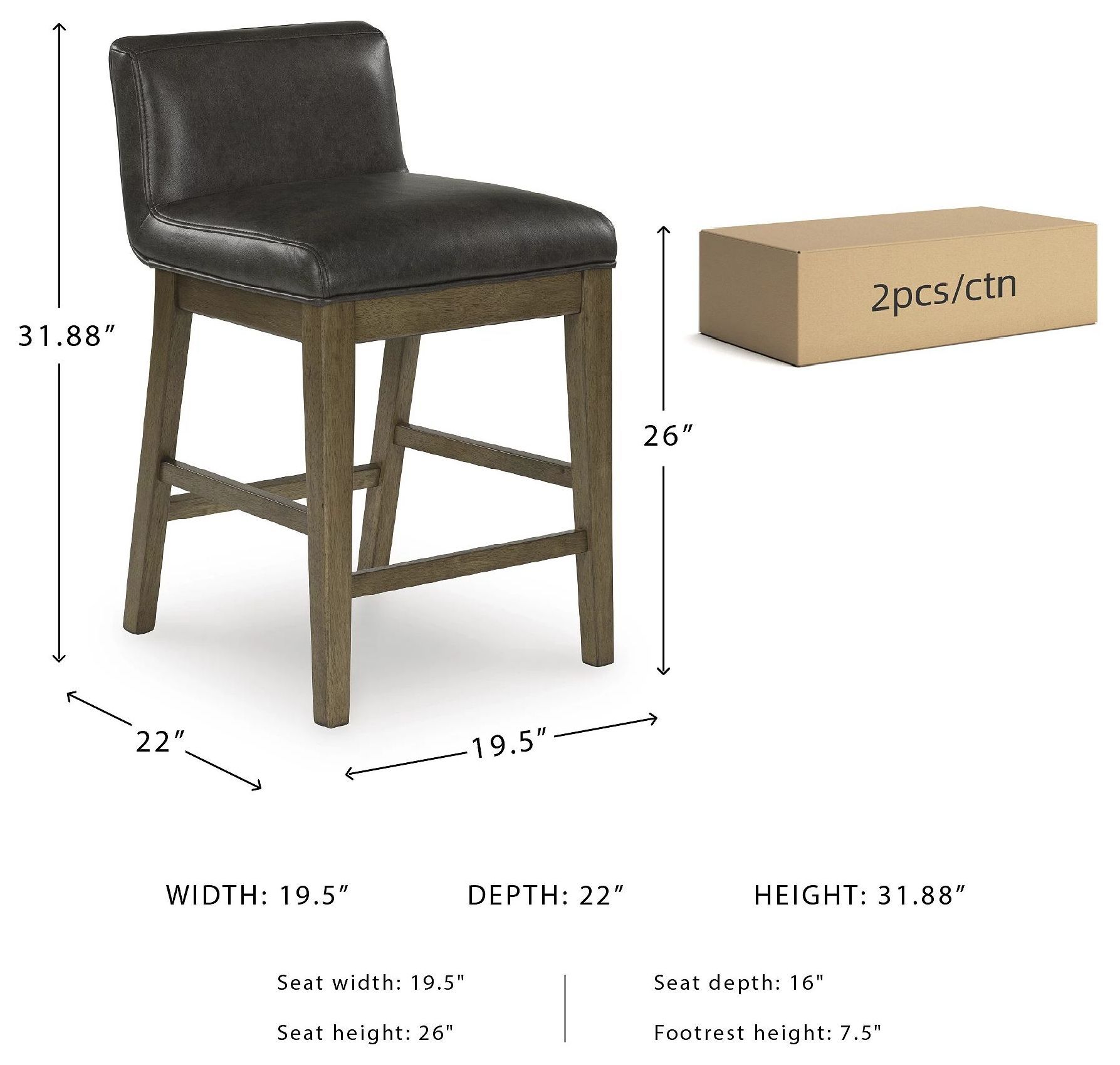 Cabalynn Brown Counter Height Stool Set Of 2