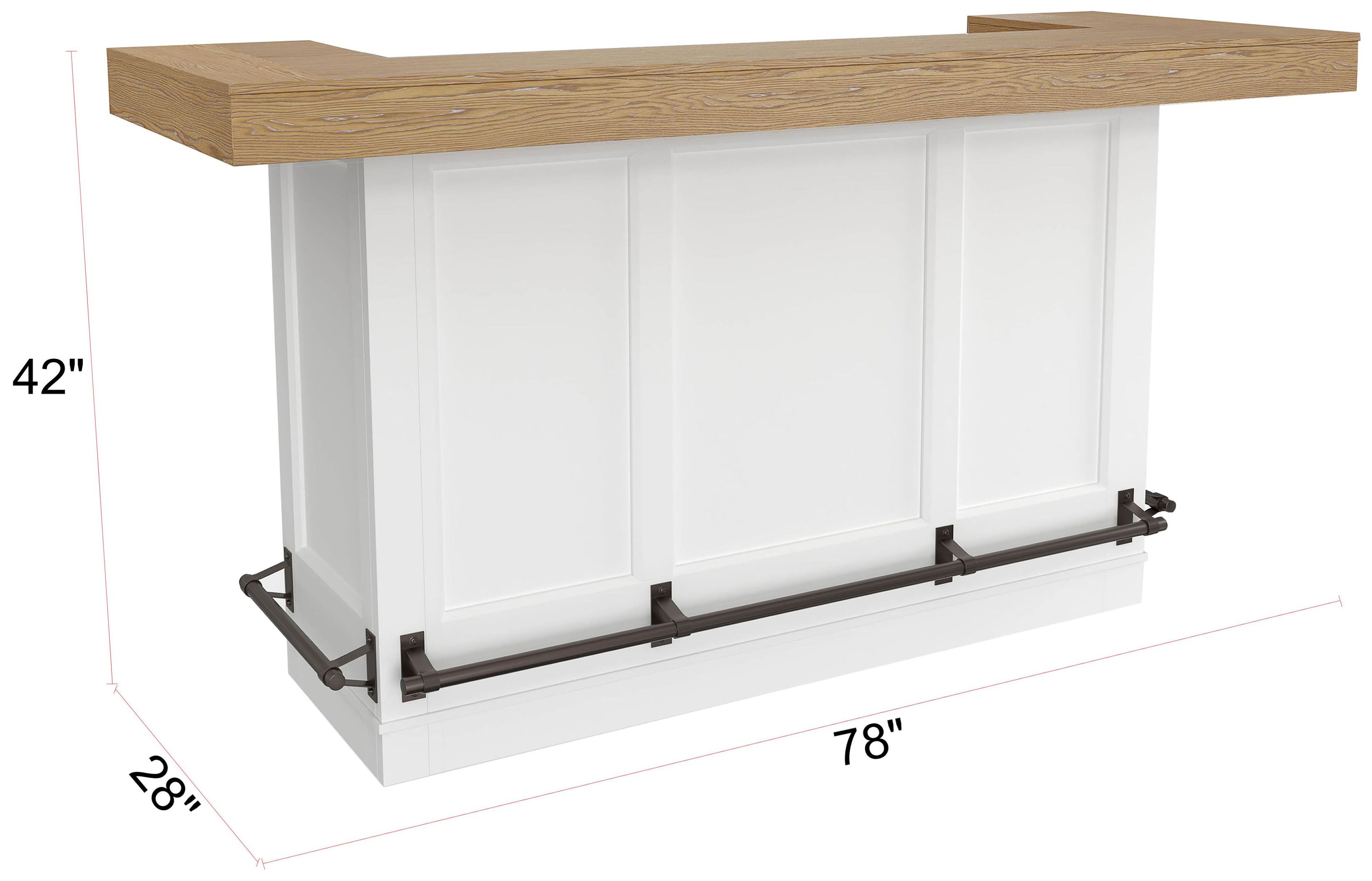 Nantucket Cotton 78" Quartz Insert Bar