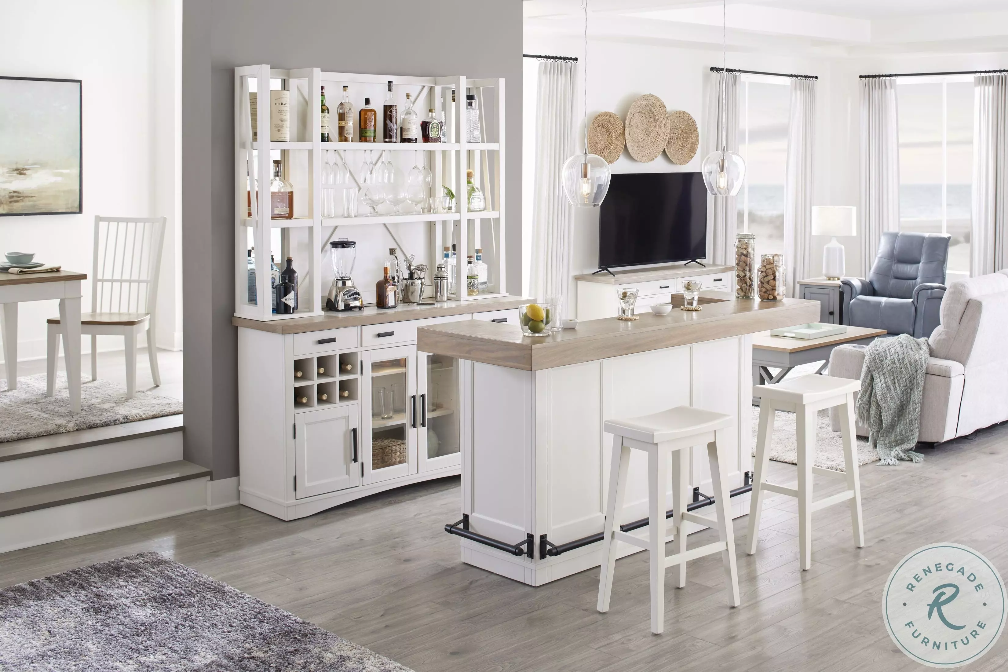 Nantucket Cotton Quartz Insert Bar Set From Home Gallery