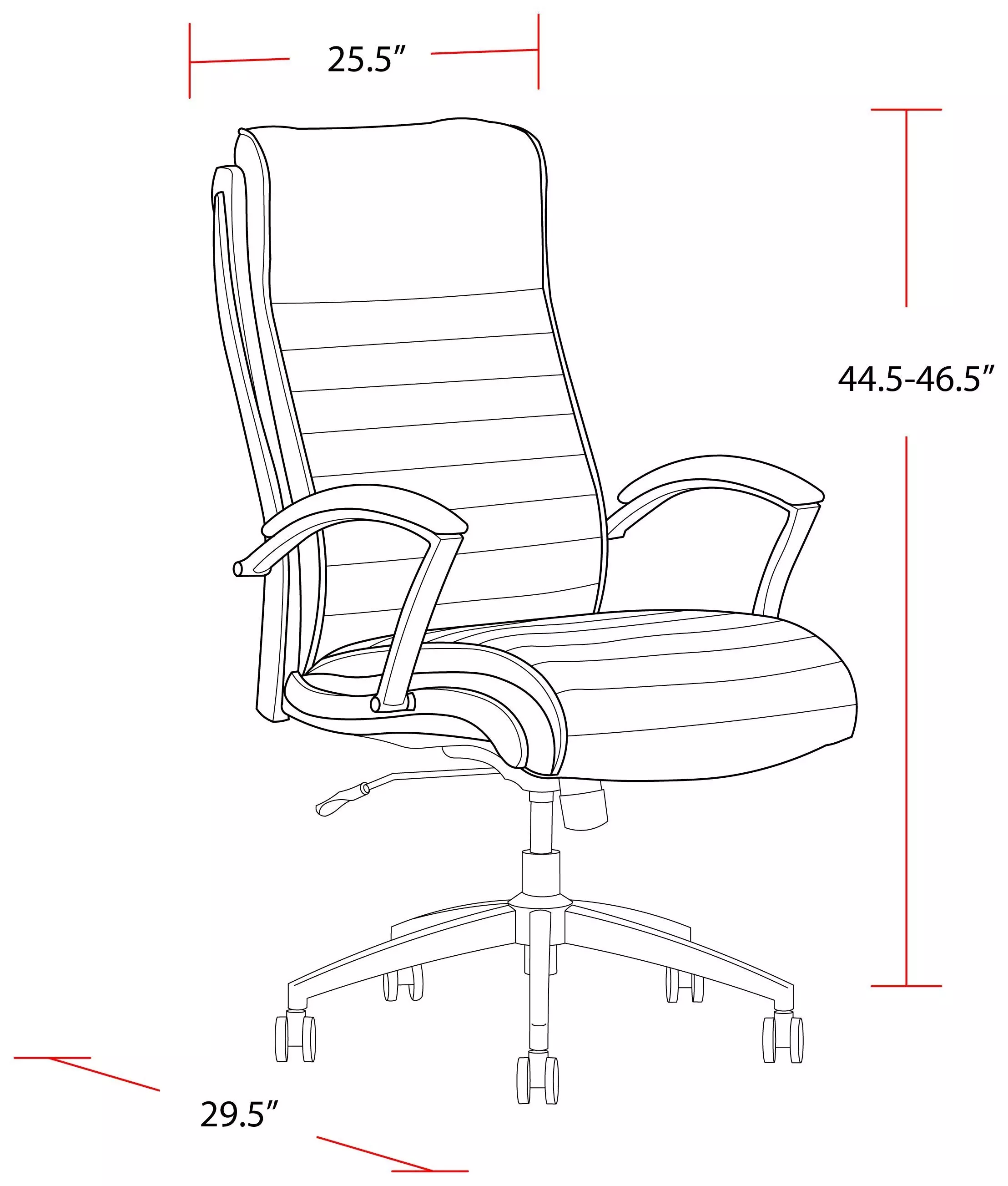 DC-370 Antique Linen Leather Desk Chair