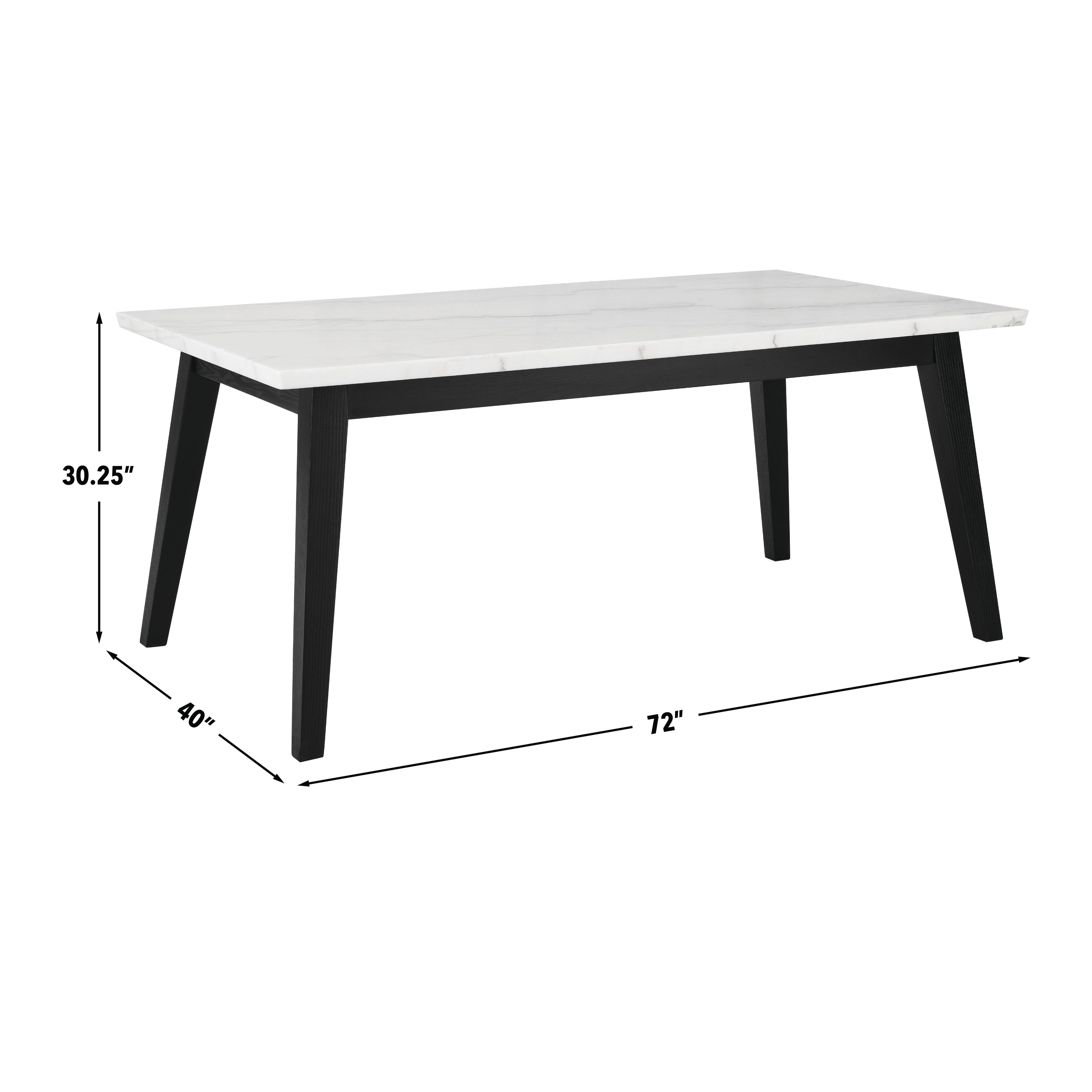 Vida White 72" Rectangular Dining Table