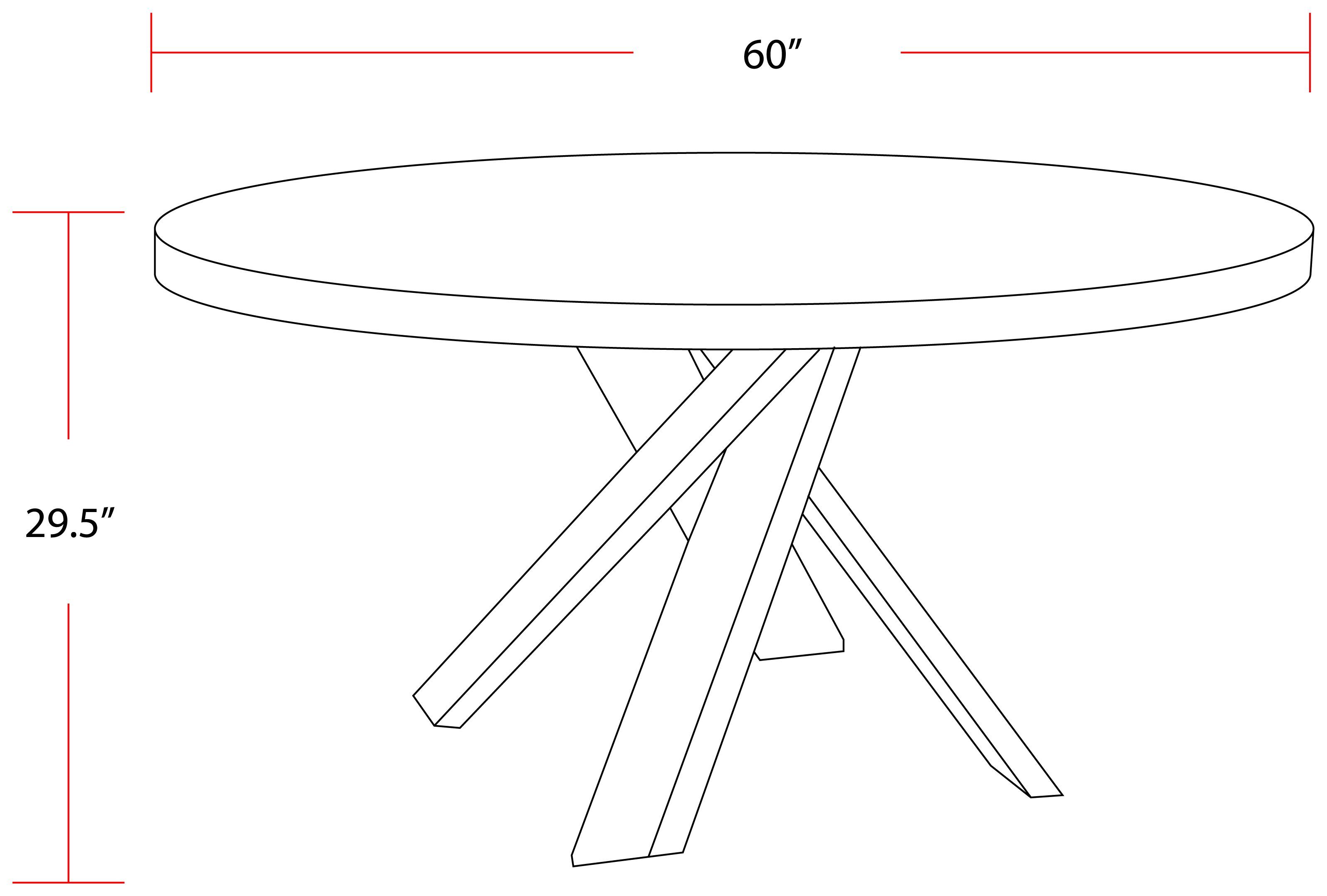 Crossings Amber 60" Round Dining Table