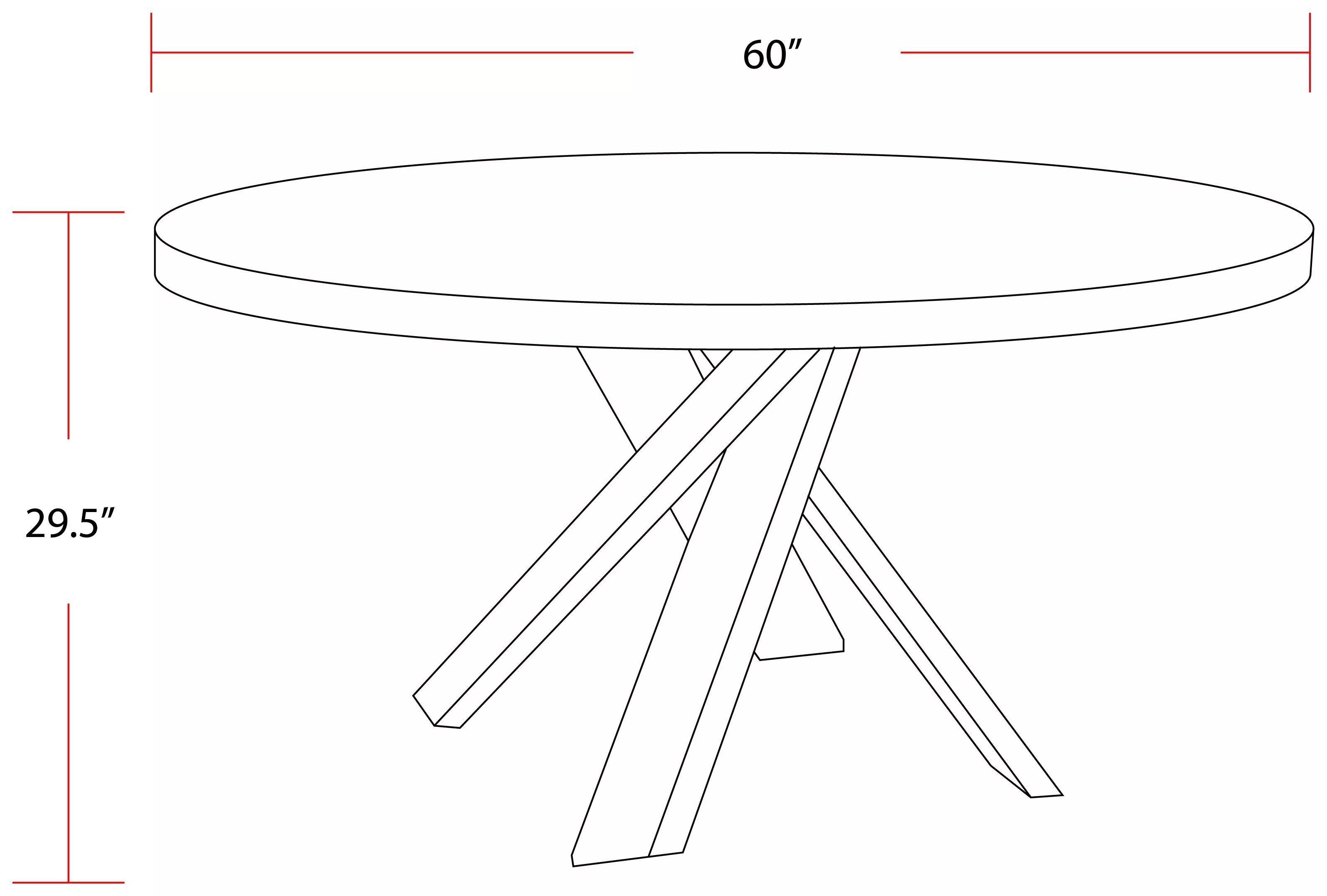 Crossings Amber 60" Round Dining Table