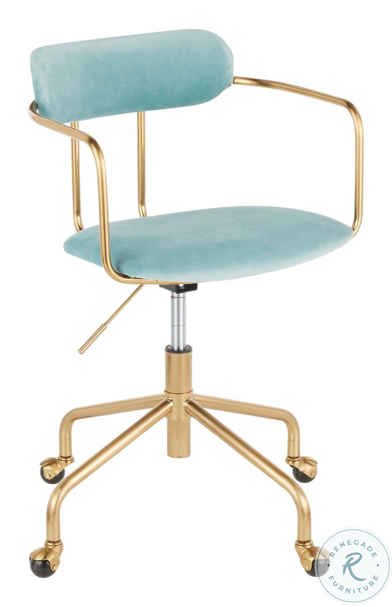 Albus Dark Blue Swivel Office Chair From Moes Home Coleman Furniture