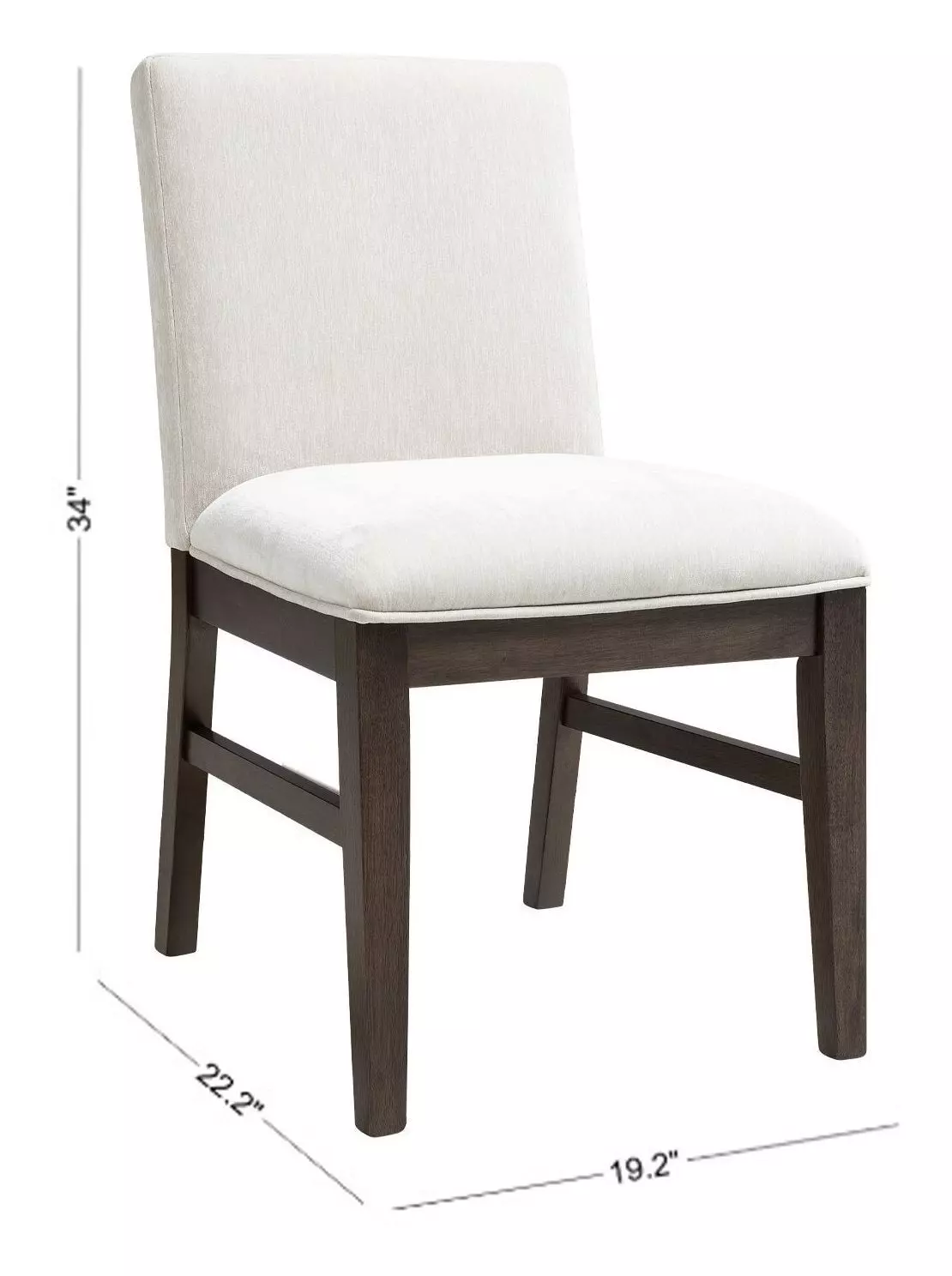 West End Ivory and Saddle Brown Upholstered Parson Side Chair Set of 2
