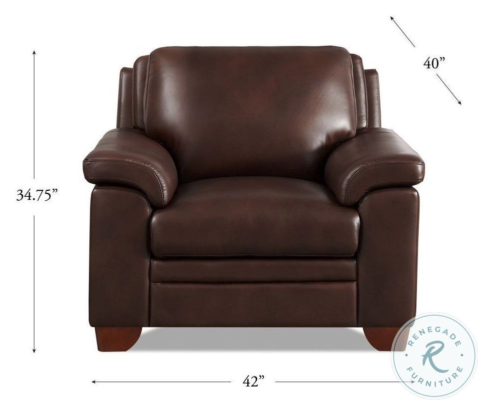 Ironvale Chestnut Top Grain Leather Chair