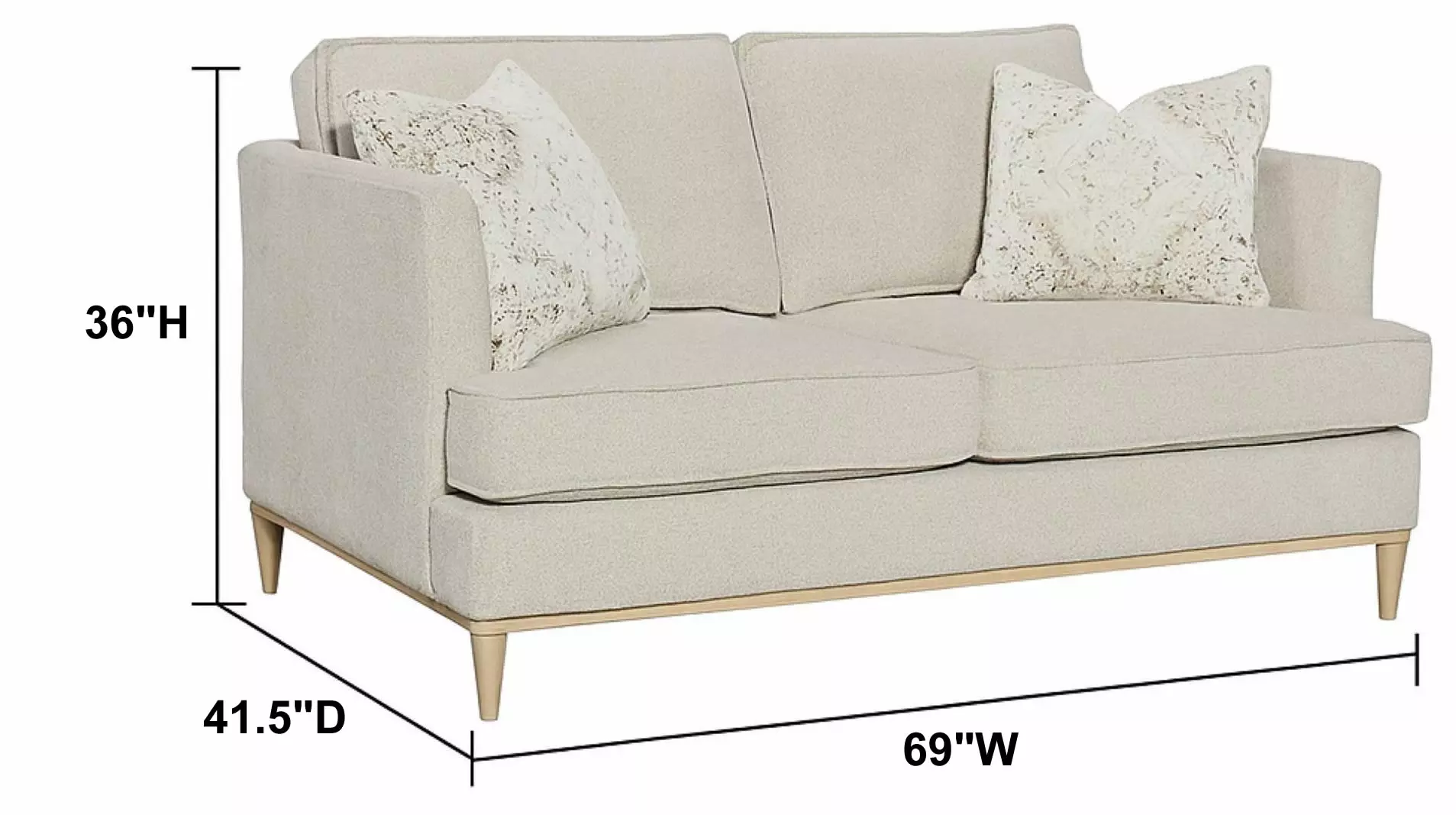 Wilmington Believe 69" Loveseat D with 2 Pillows
