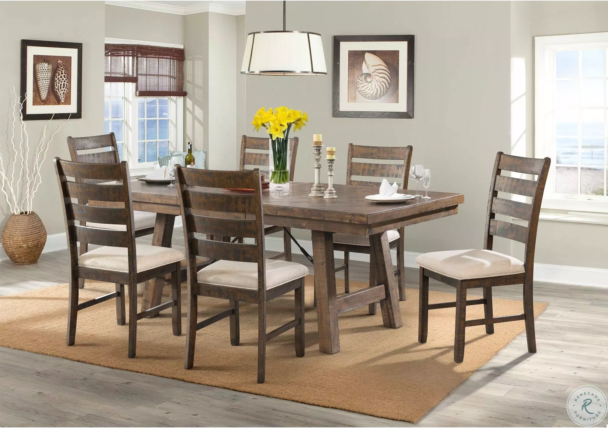 Dex Smokey Walnut Extendable Rectangular Dining Table from