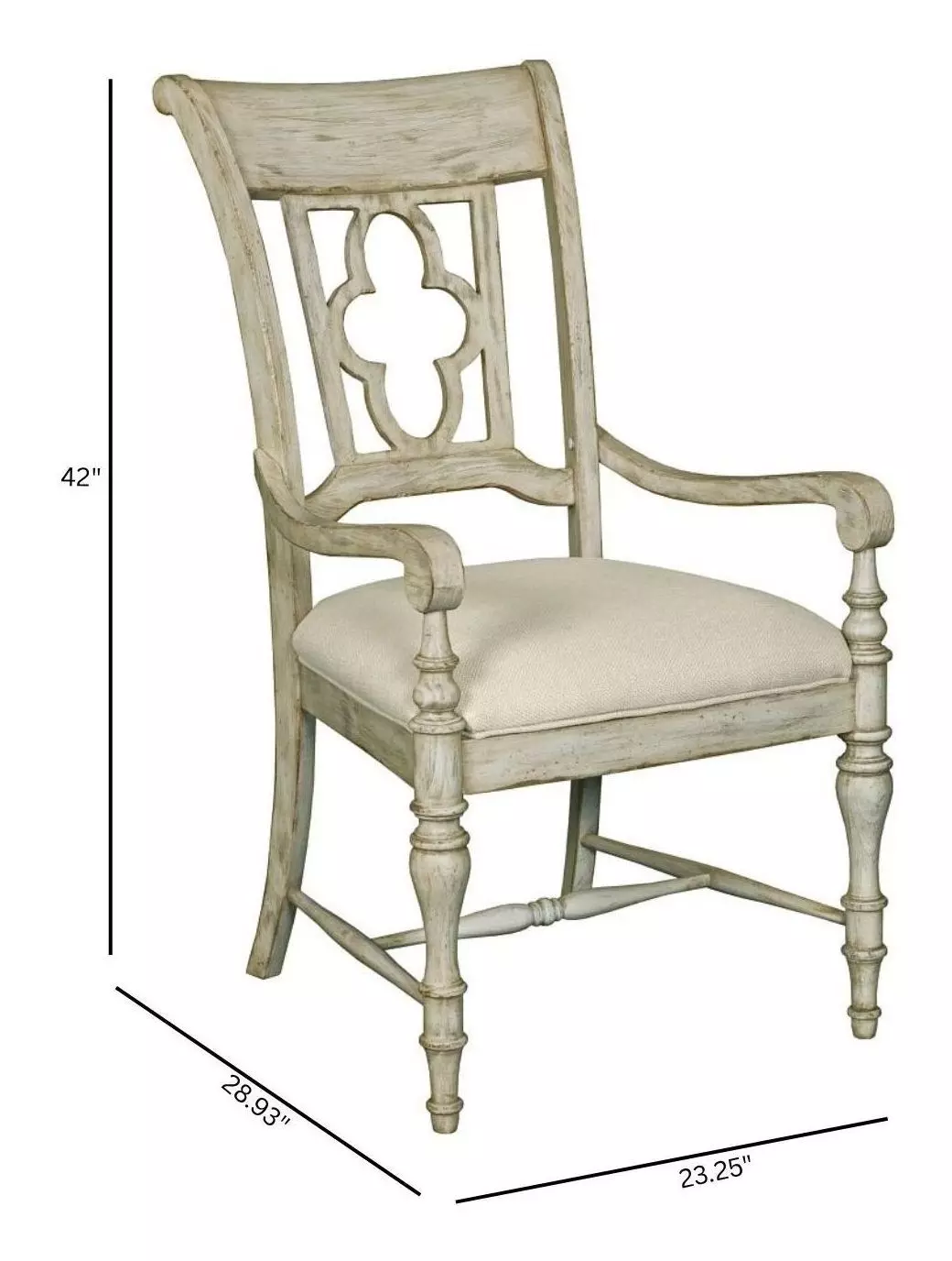 Homestead Pine Cornsilk Upholstered Arm Chair Set of 2